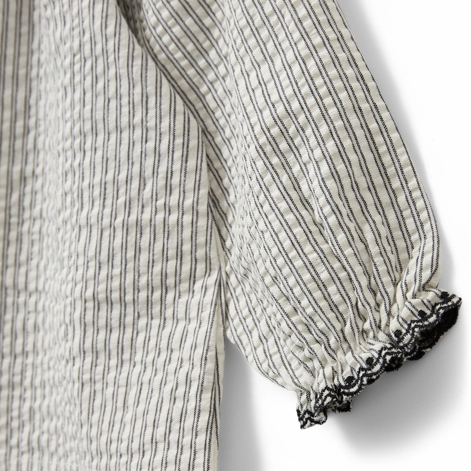 Smooth Zipper Design tall size Sofie Schnoor Black Thin Stripe Blouse