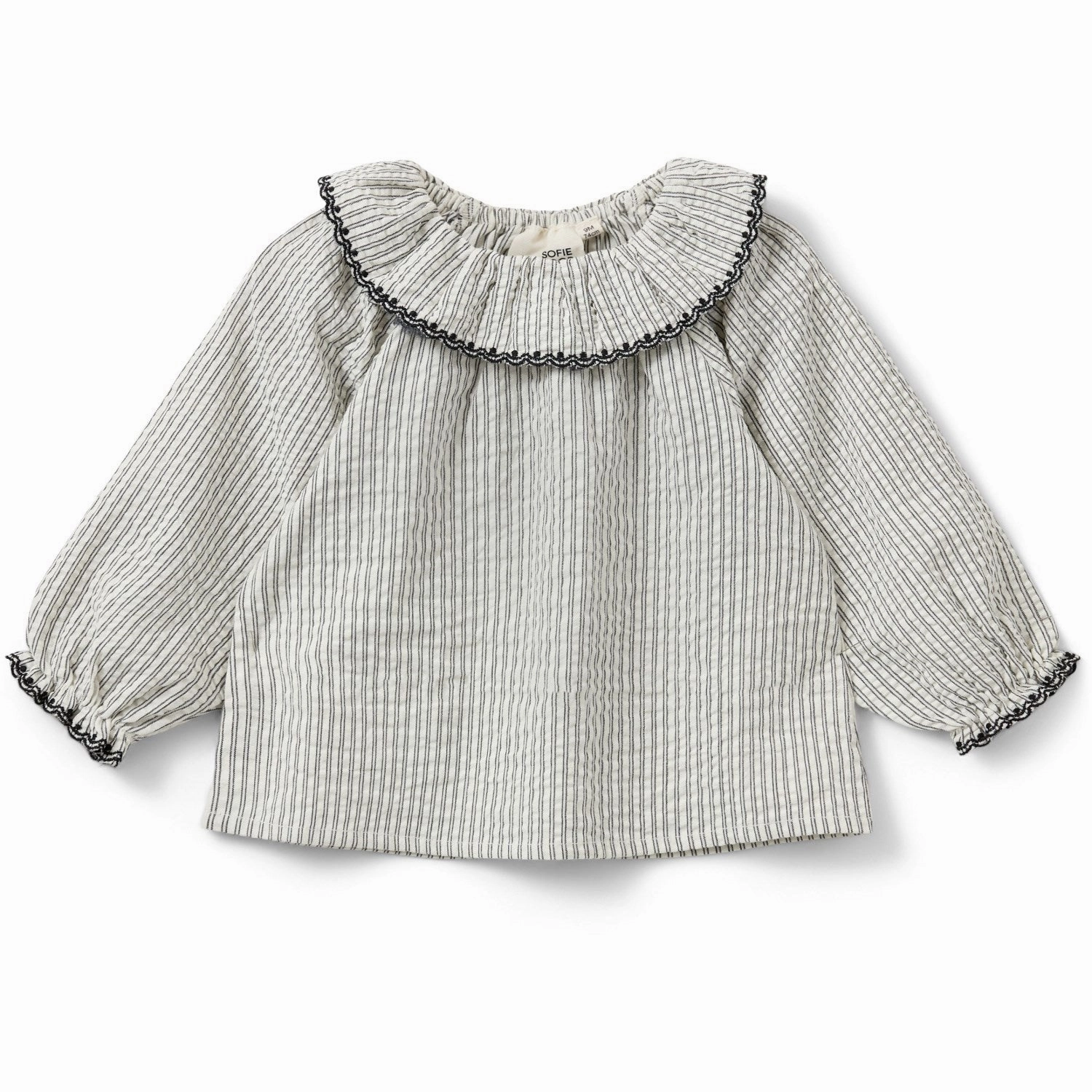 Moisture Wicking Layer Reinforced Collar Sofie Schnoor Black Thin Stripe Blouse