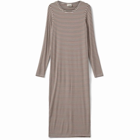 Sofie Schnoor Brown Striped Dress Timeless Beauty Cool Shape