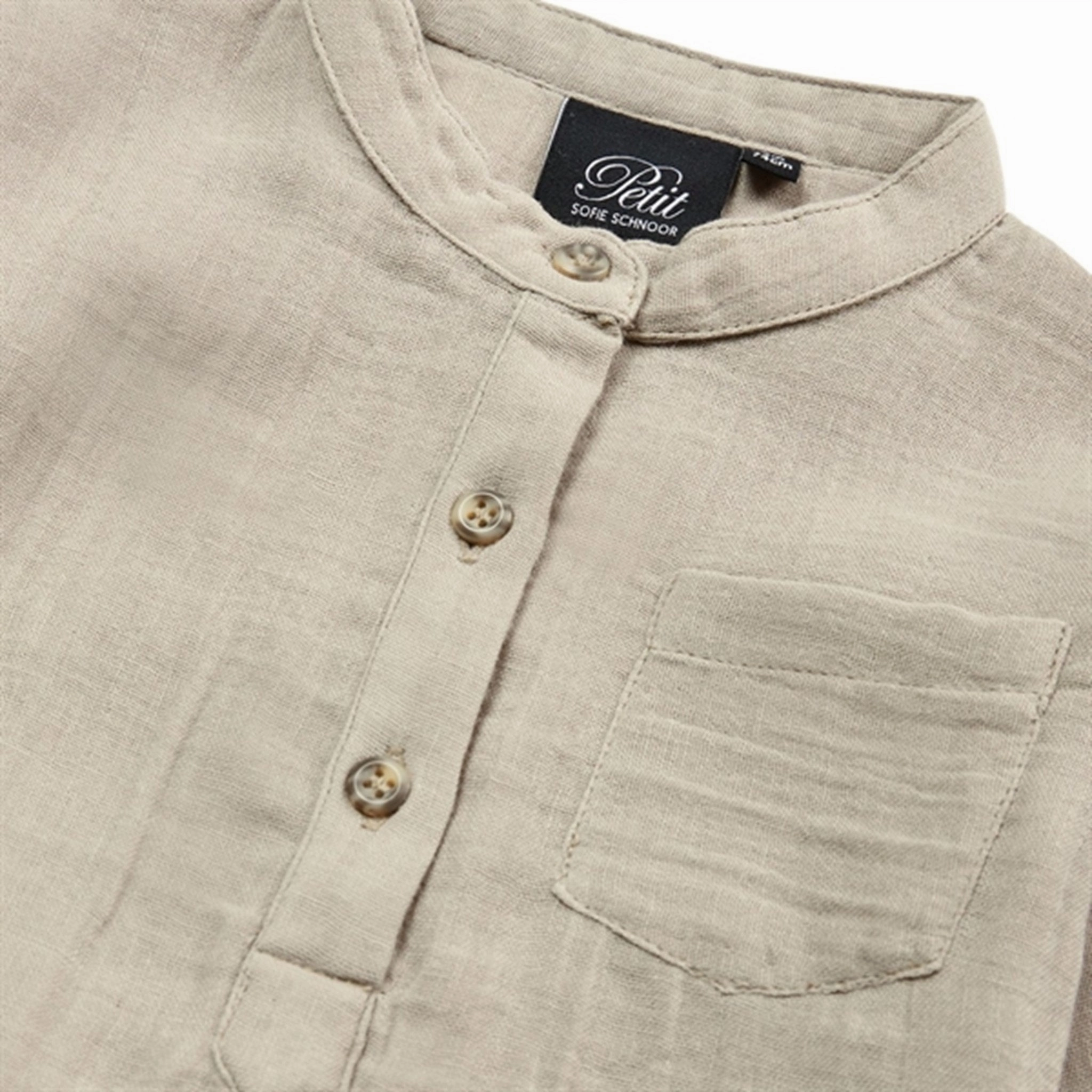 Premium Finish Pocket Detail Sofie Schnoor Dark Sand Shirt