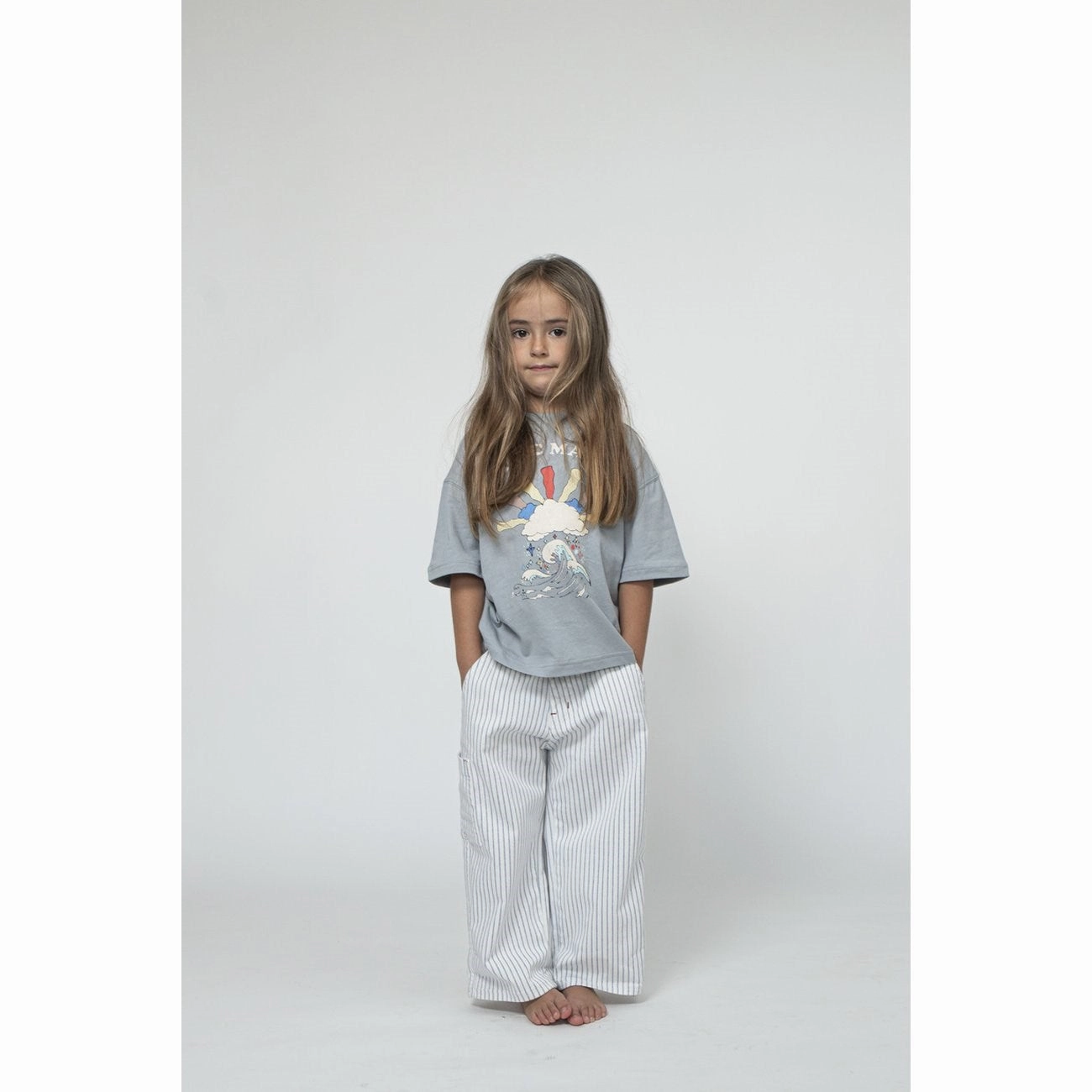 Boat Neck Sofie Schnoor Dusty Blue T-Shirt