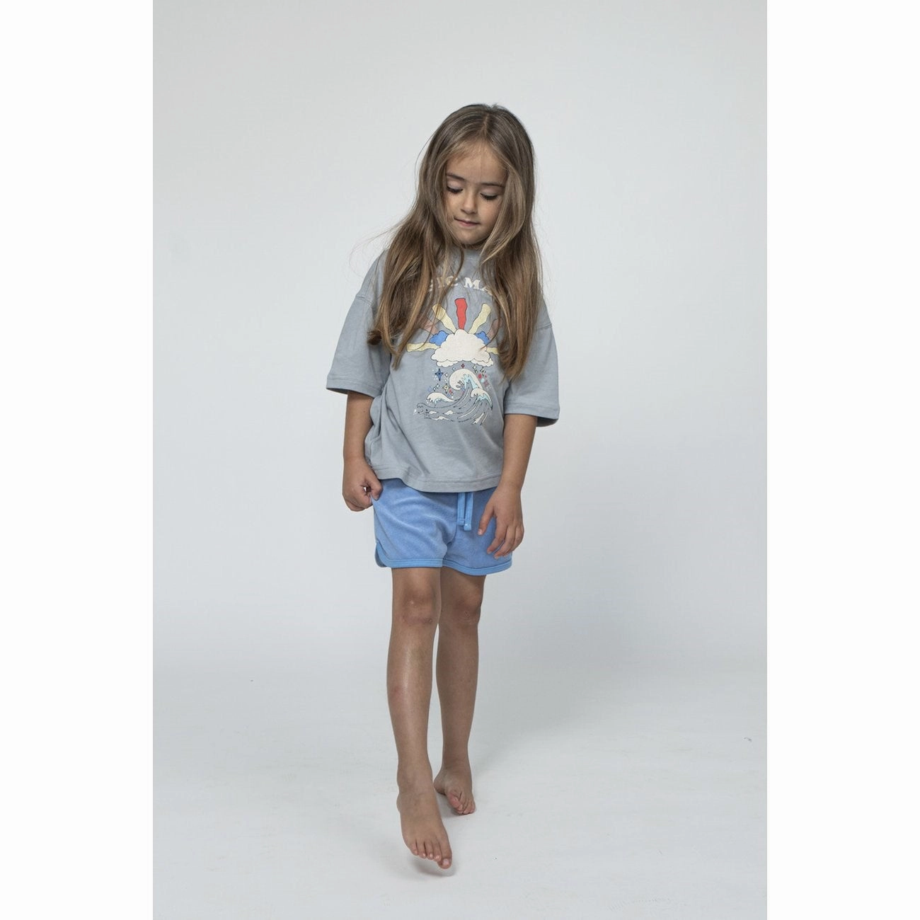 StretchComfortWeave Easy and Relaxed Sofie Schnoor Dusty Blue T-Shirt