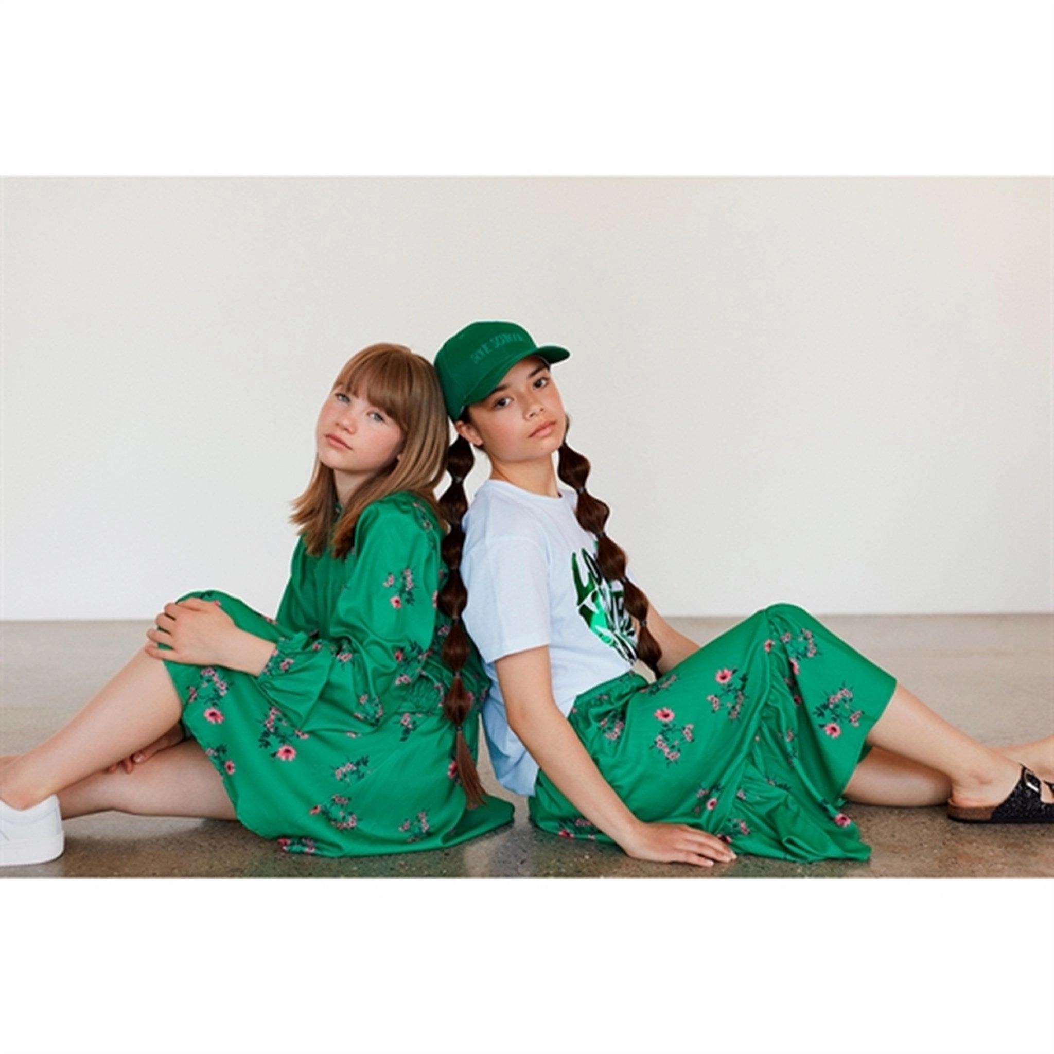 Sofie Schnoor Green Dress Sunset Look Spring Ready