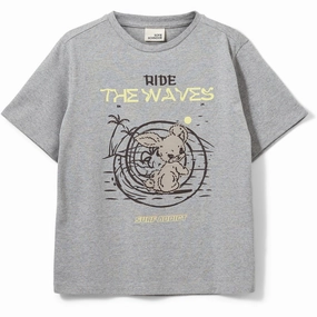 Sofie Schnoor Grey Melange T-Shirt Breathable Style