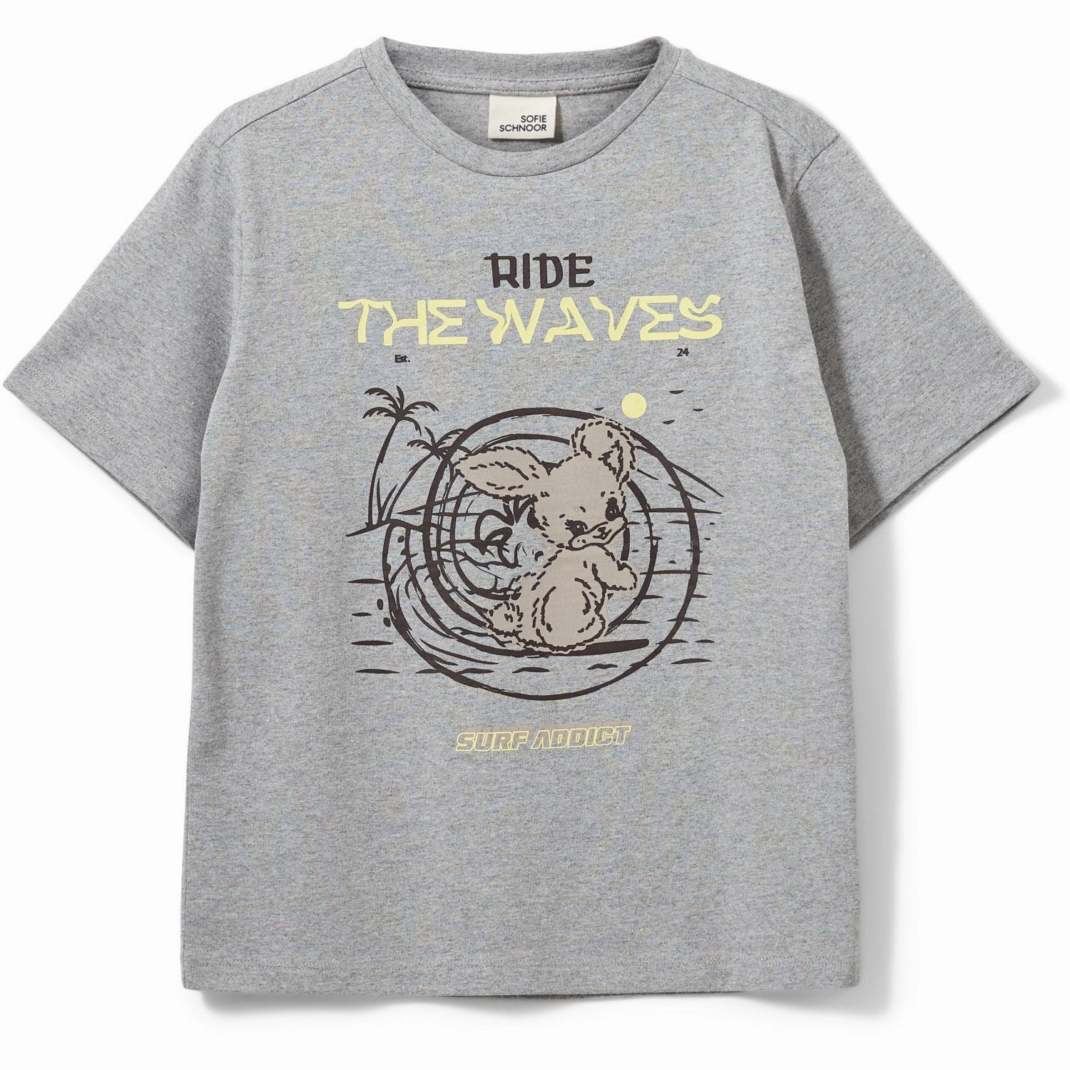 Sofie Schnoor Grey Melange T-Shirt Breathable Style