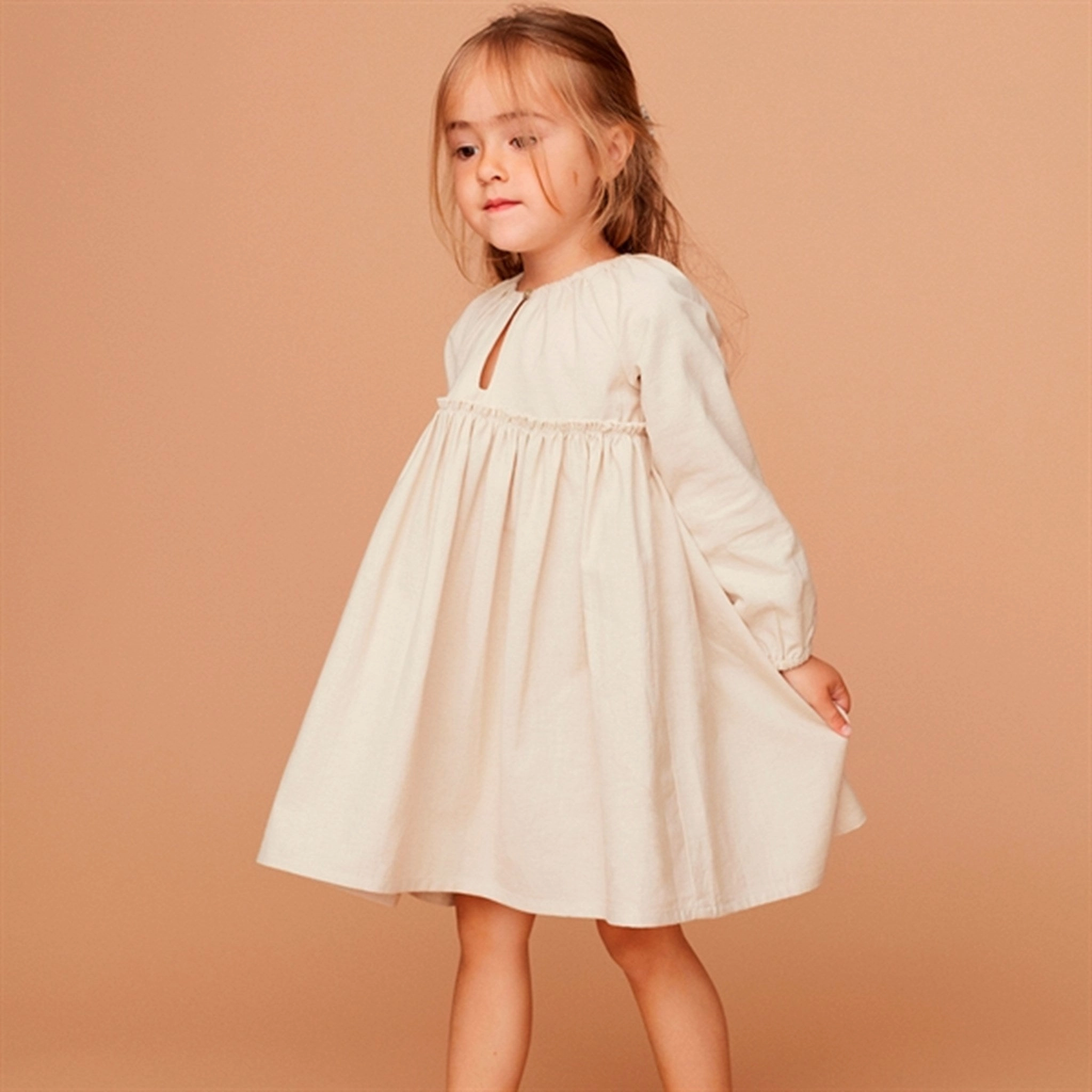 Fashionable Design Soft Flow Sofie Schnoor Nature Dress