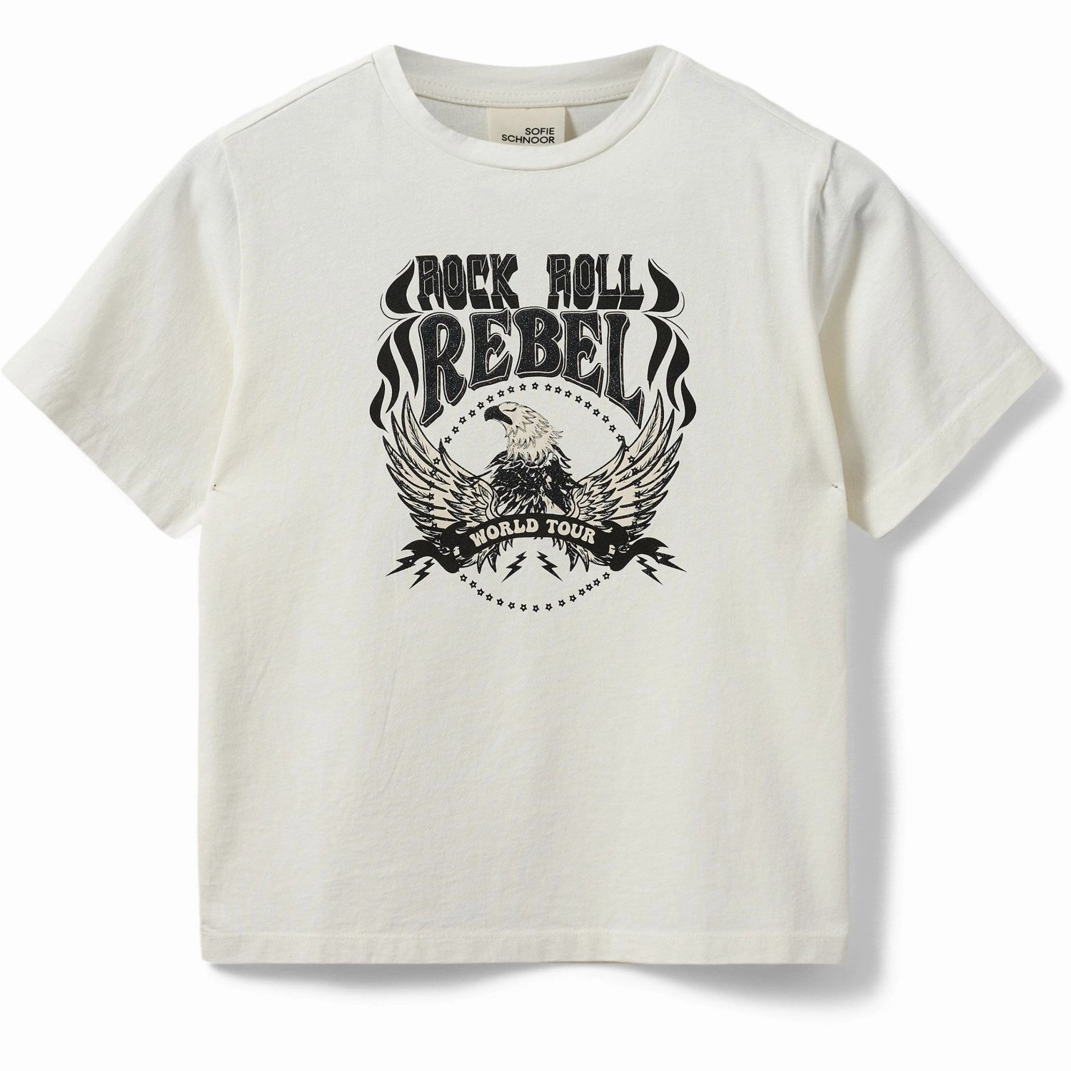 Sofie Schnoor Off White T-Shirt Comfortable Design Athletic Fit