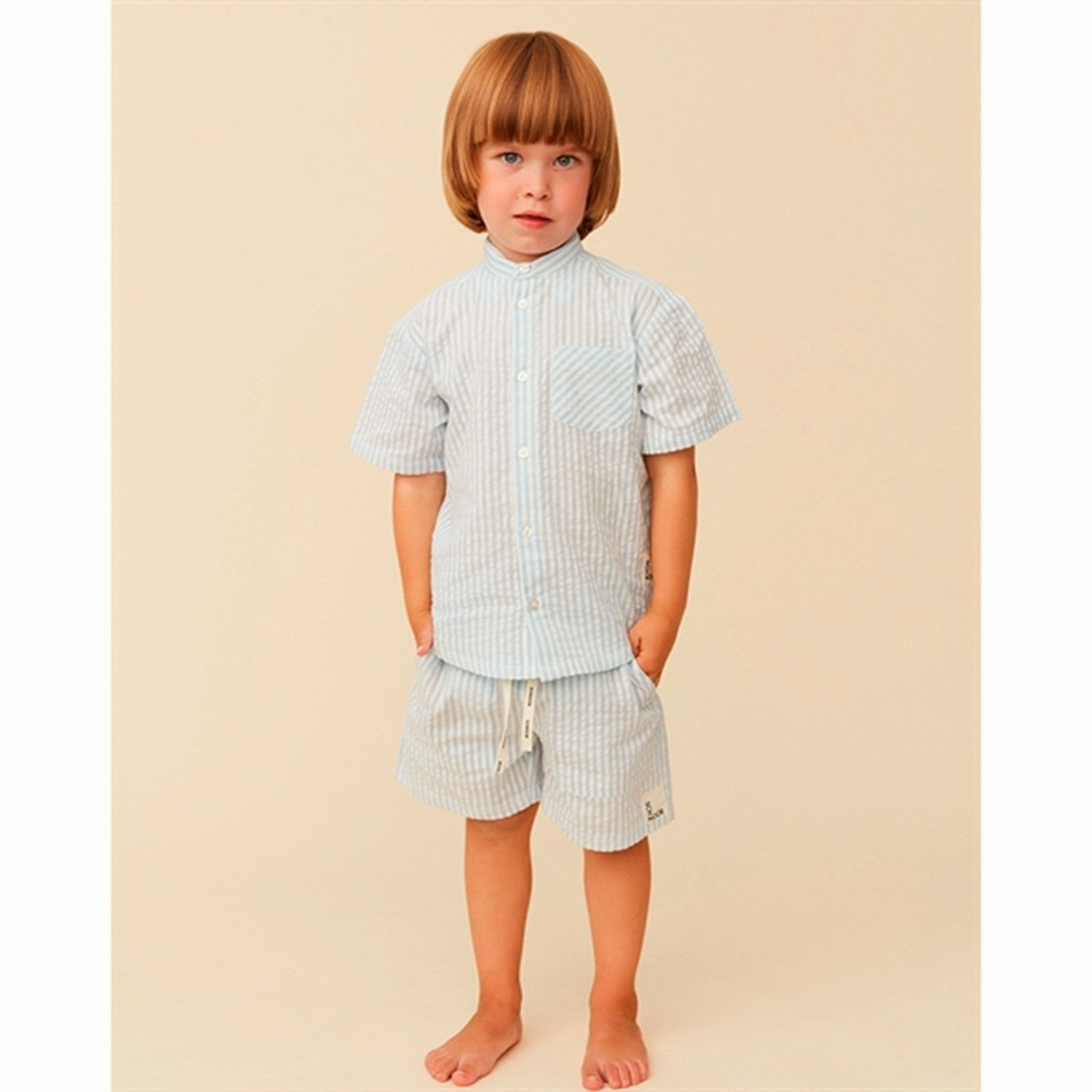 Sofie Schnoor Shirt Ice Blue Sleeveless Cut