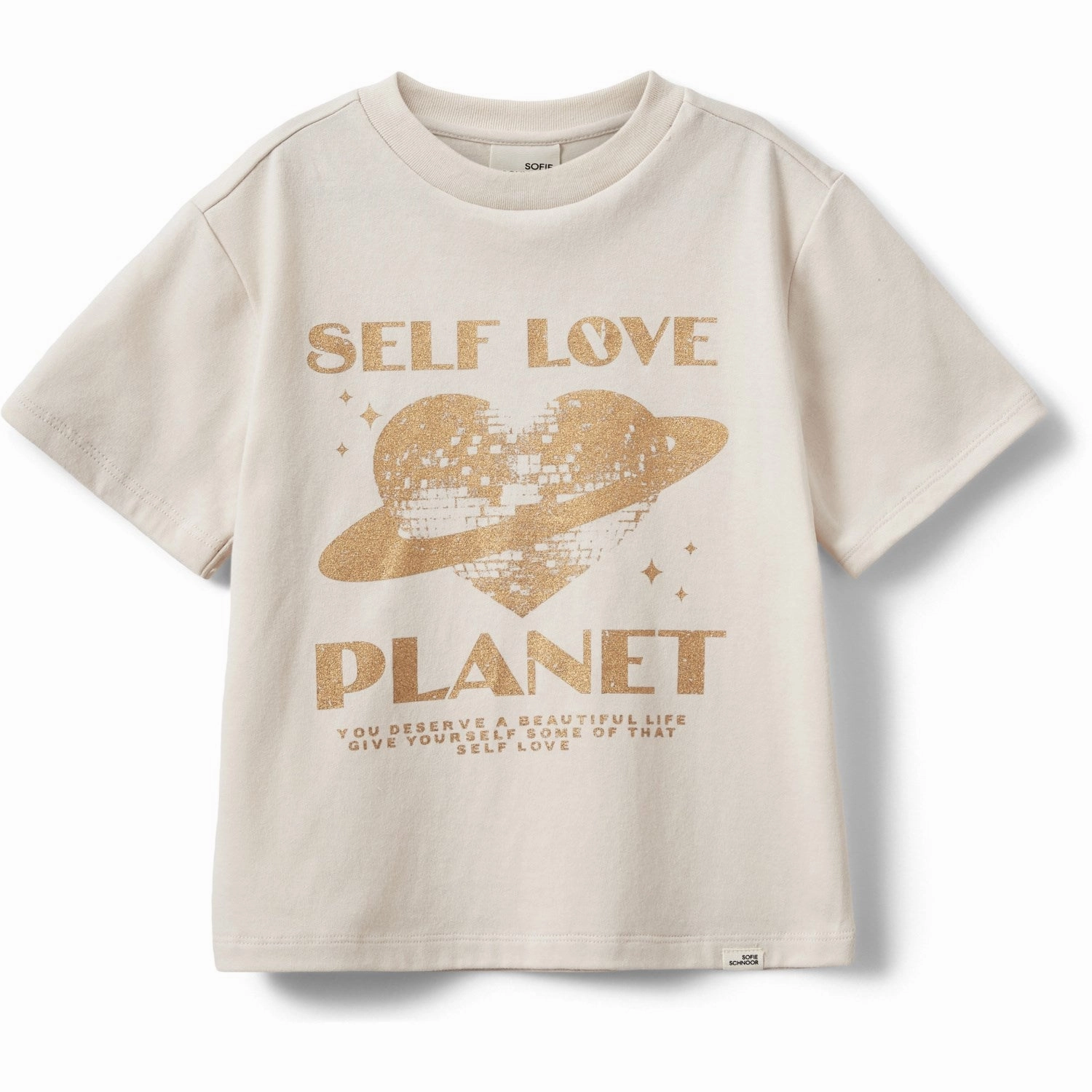 Curved Hemline Sofie Schnoor Stone White AstaSK T-shirt