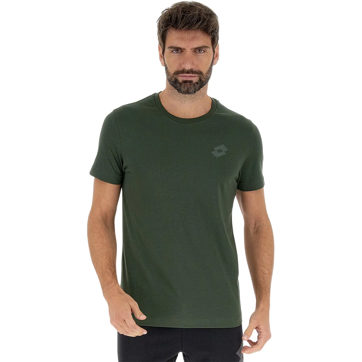 Lotto maglietta manica corta da uomo MSC II 218912 09R verde muschio Chill Design Timeless Comfort