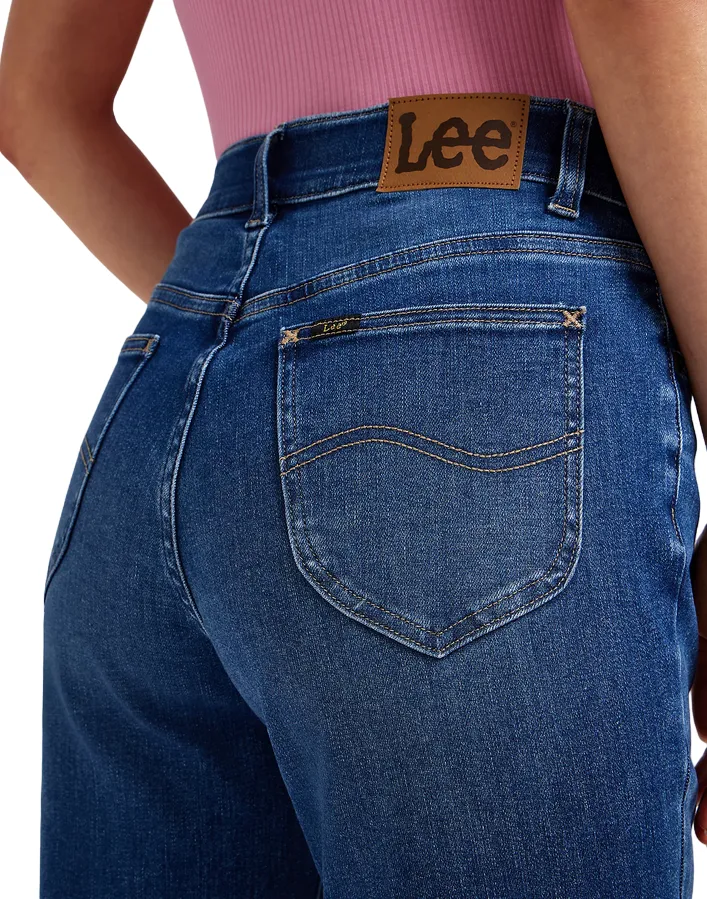 No Ride Up Design Lee pantalone jeans da donna a gamba dritta Ultra Lux Comfort in cobalto 112350786 blu medio