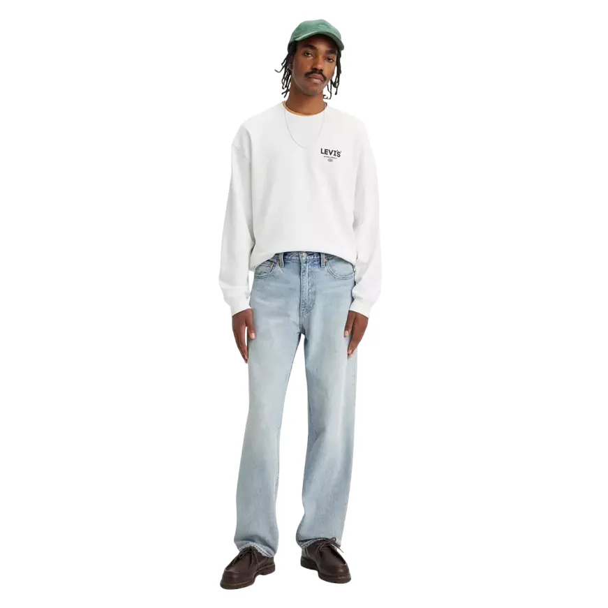 Levi's pantalone jeans da uomo 568 gamba diritta 29037 0062 baby blue essentials-blu ReflectiveTrim