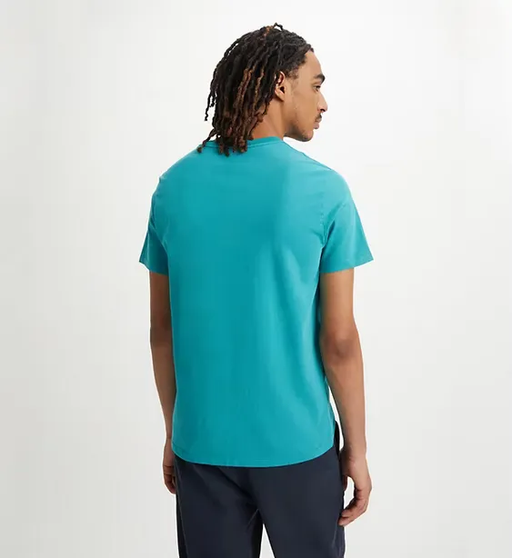 Levi's T-shirt manica corta girocollo Original Little Logo 56605-0165 green-blue slate Eye-Catching stain resistant coating