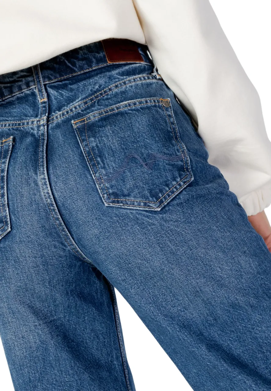 Streetwear vibe Pepe Jeans Pantalone Jeans da donna larghi a zampa e vita alta Lexa Sky High PL204162RR5 blu