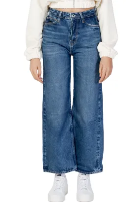 Pepe Jeans Pantalone Jeans da donna larghi a zampa e vita alta Lexa Sky High PL204162RR5 blu Breathable Material