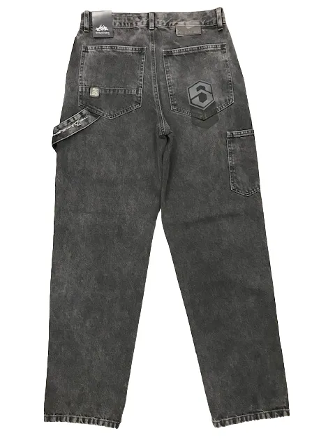 The Blue Skin Pantalone Jeans Baggy Slim Workwear Command-B BLAK OMS nero Relaxed Design