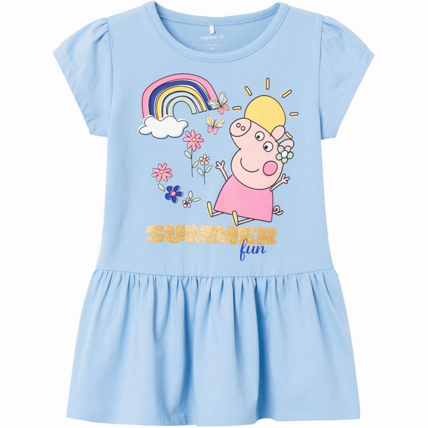 spring fashion Name It Chambray Blue Arina Peppa Pig Dress