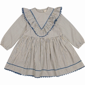 Versatile Layers Silky-Feel MarMar Ocean Stripes Daljana Dress