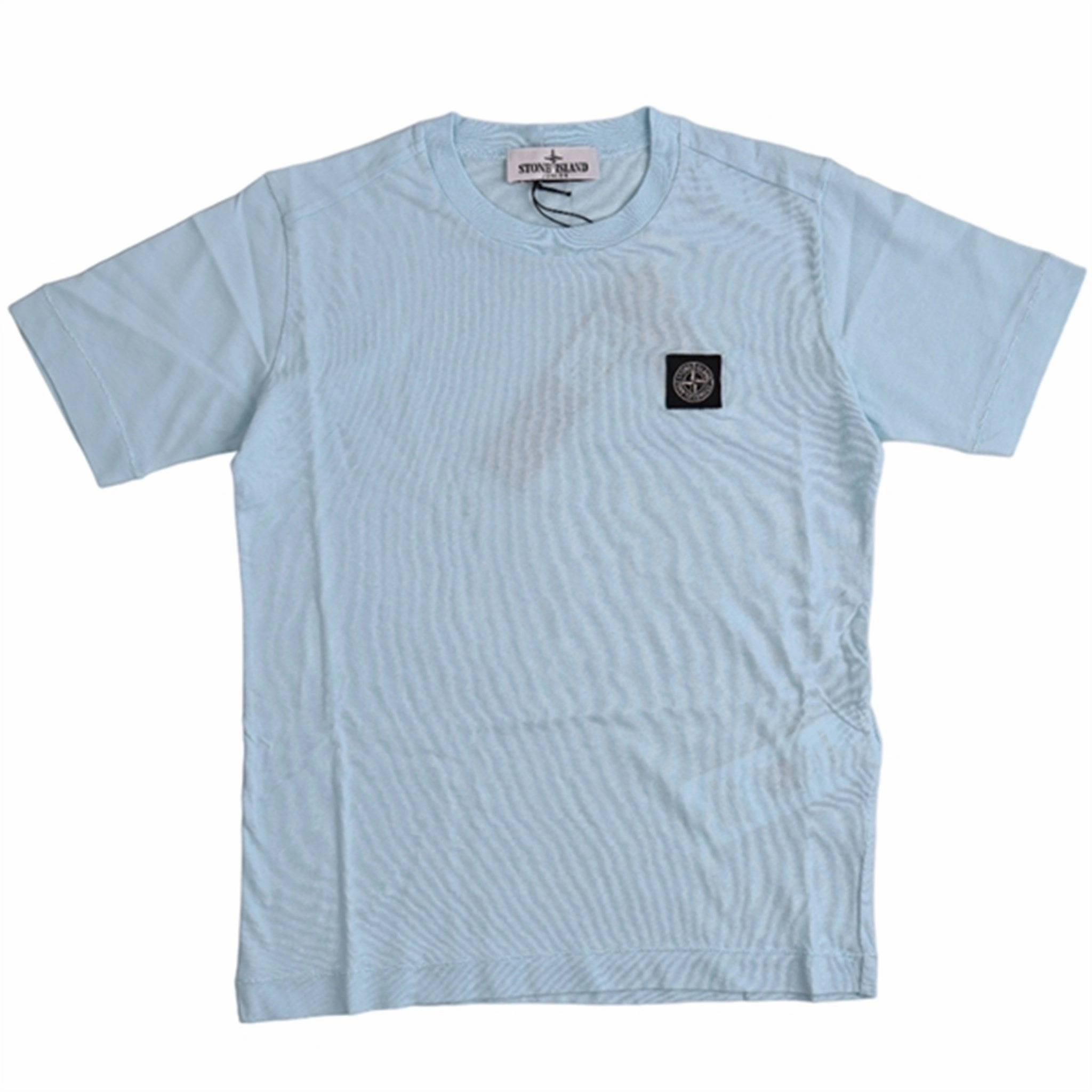 Stone Island T-shirt Blue Circular Knit Design Beach Outfit
