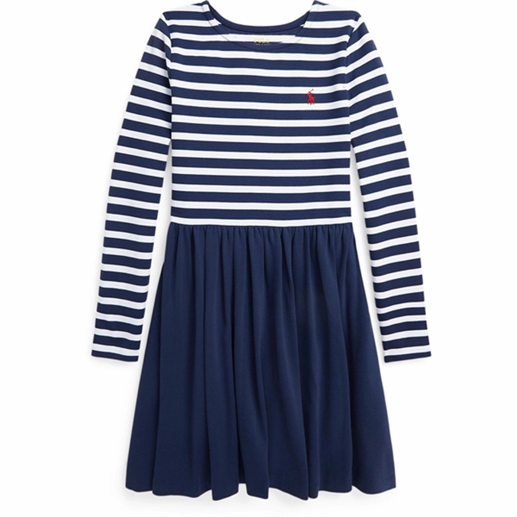 Polo Ralph Lauren Girls Dress Newport Navy W White Dainty Finish Chic Direction