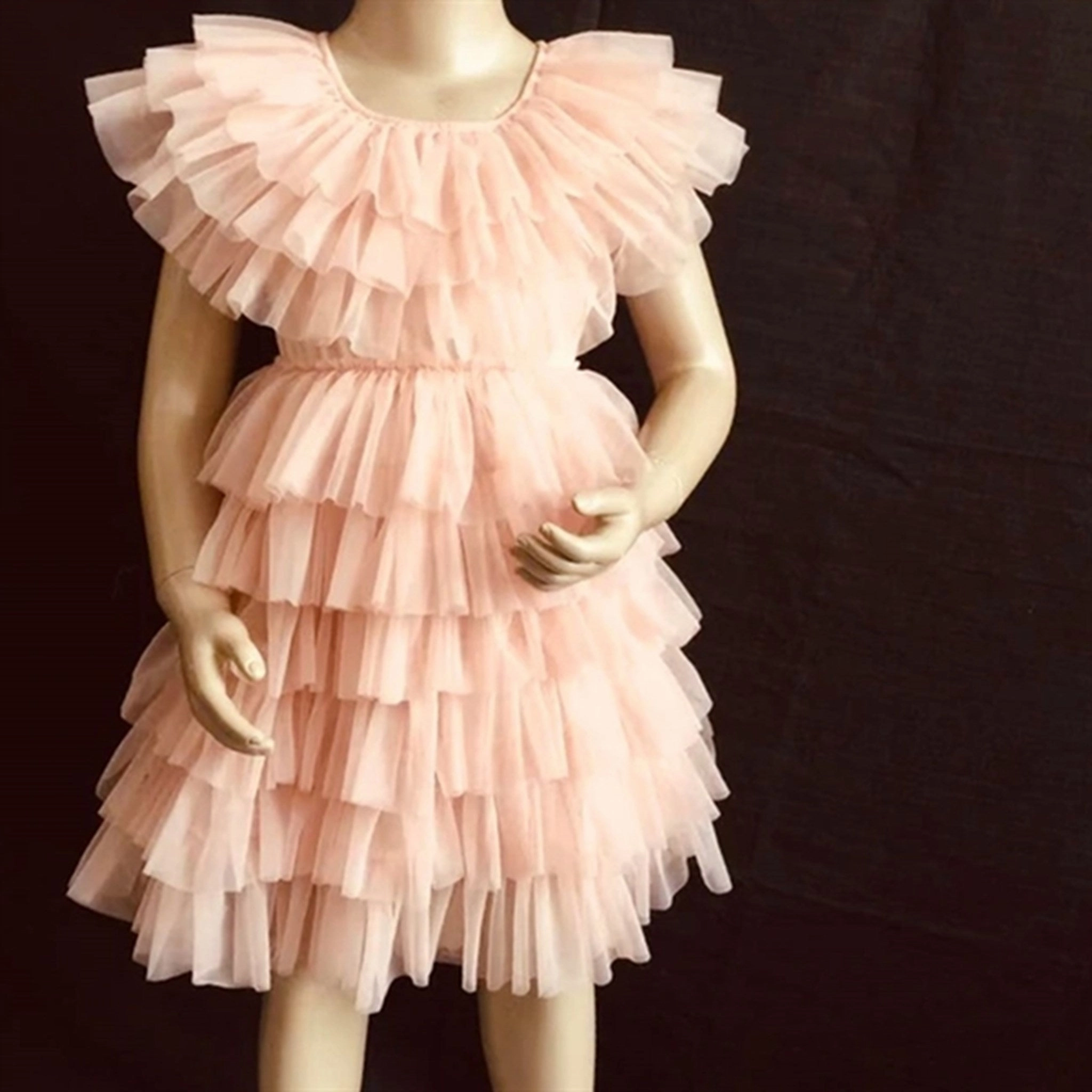Effortless Layer Wear Elegant Flow Dolly by Le Petit Cake Dress Ballet Pink