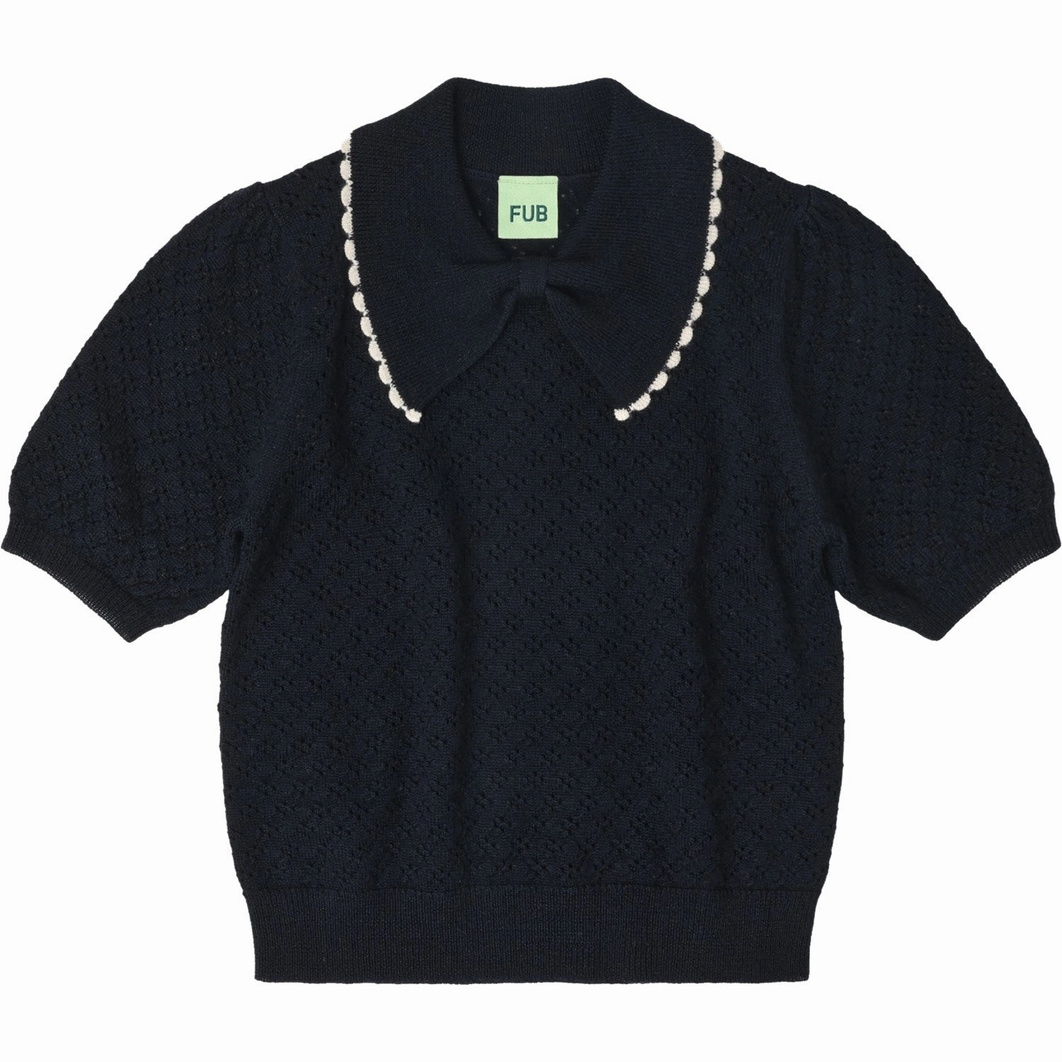 Button-Down Collar SlimFit Design FUB Dark Navy Pointelle Polo