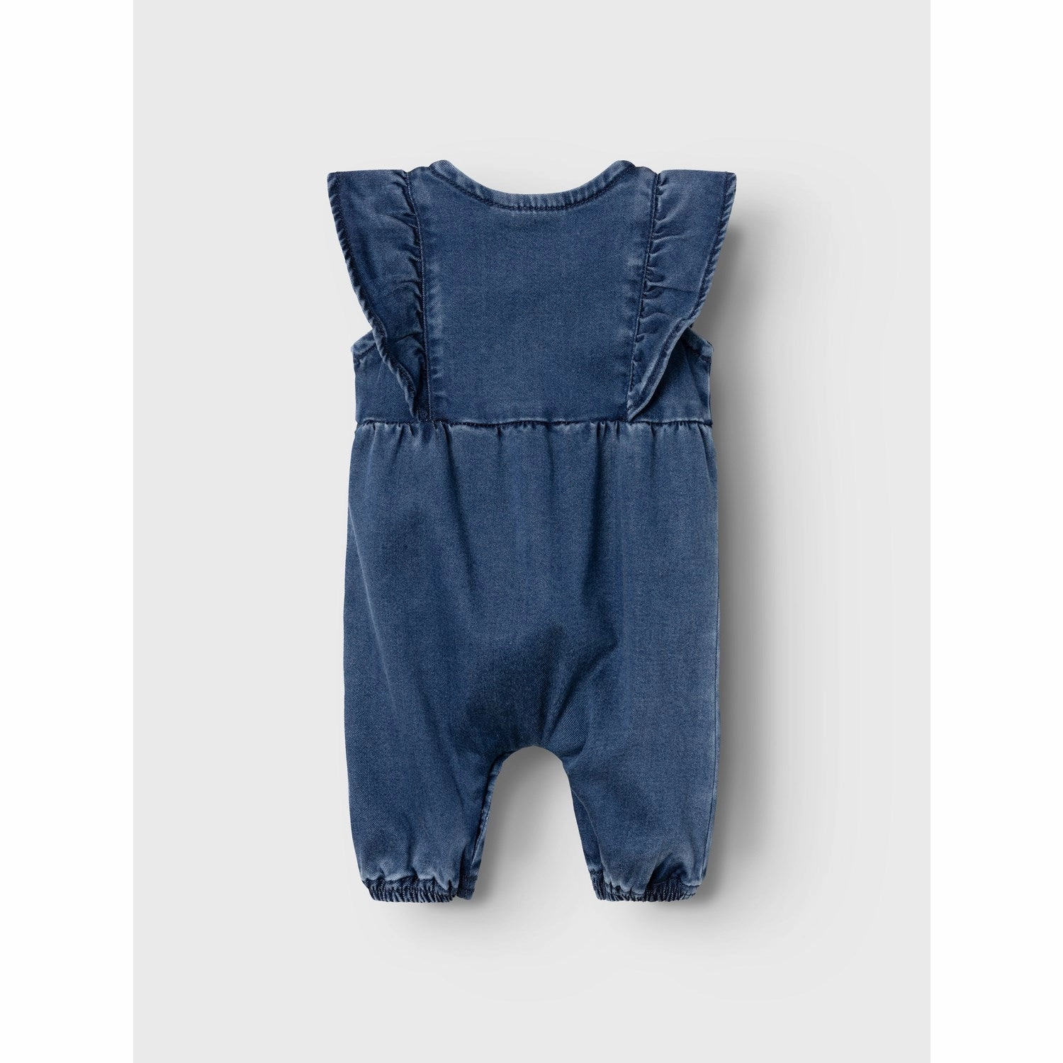 Name It Dark Blue Denim Asta Denim Frill Romper Work Vacation Sporty Stylish