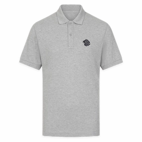 Adult Team GB Mono Lion Polo  - Grey Classic Comfort Style Lightweight Style