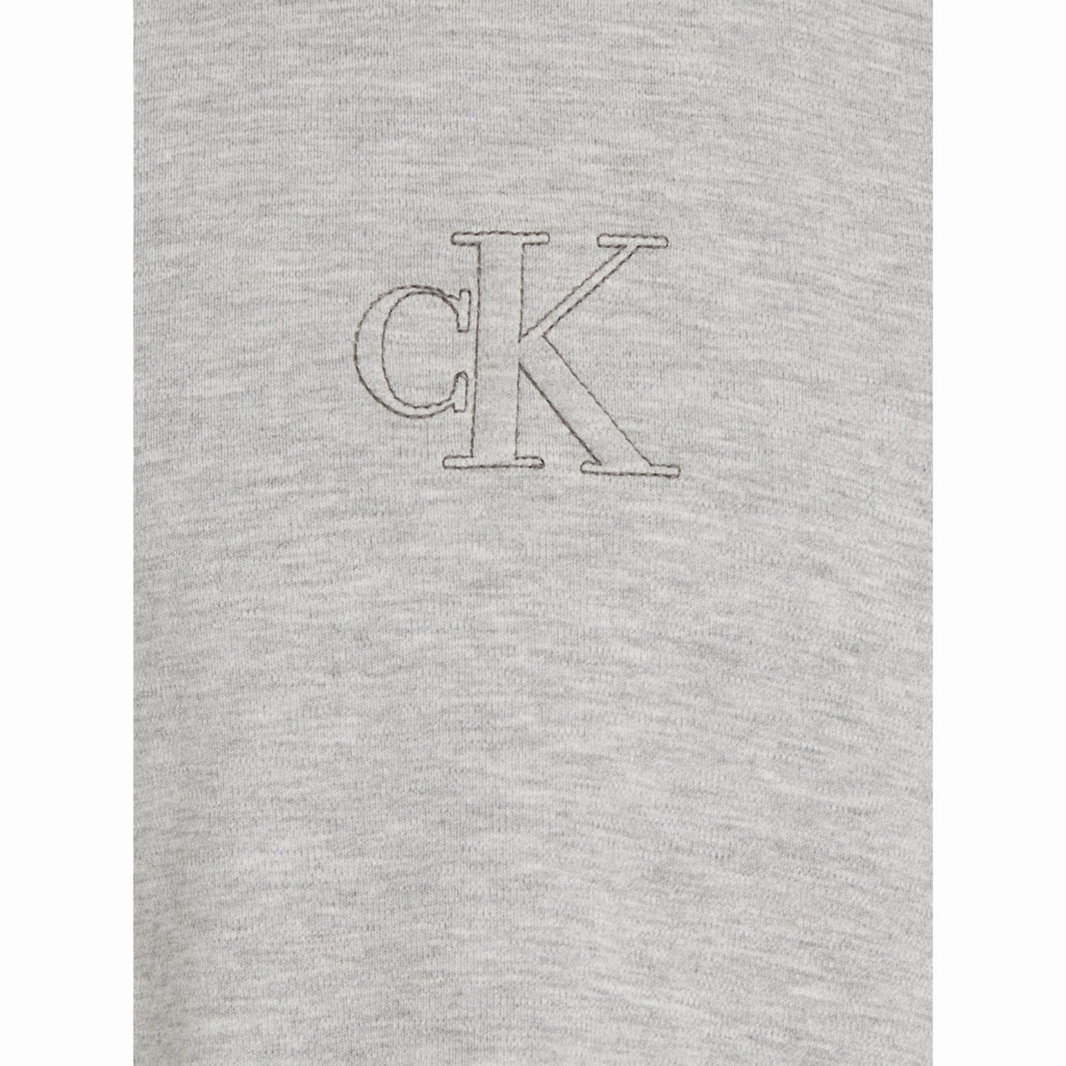 Stain Resistant Calvin Klein Light Grey Heather Stitch MonAndram Tee Ss