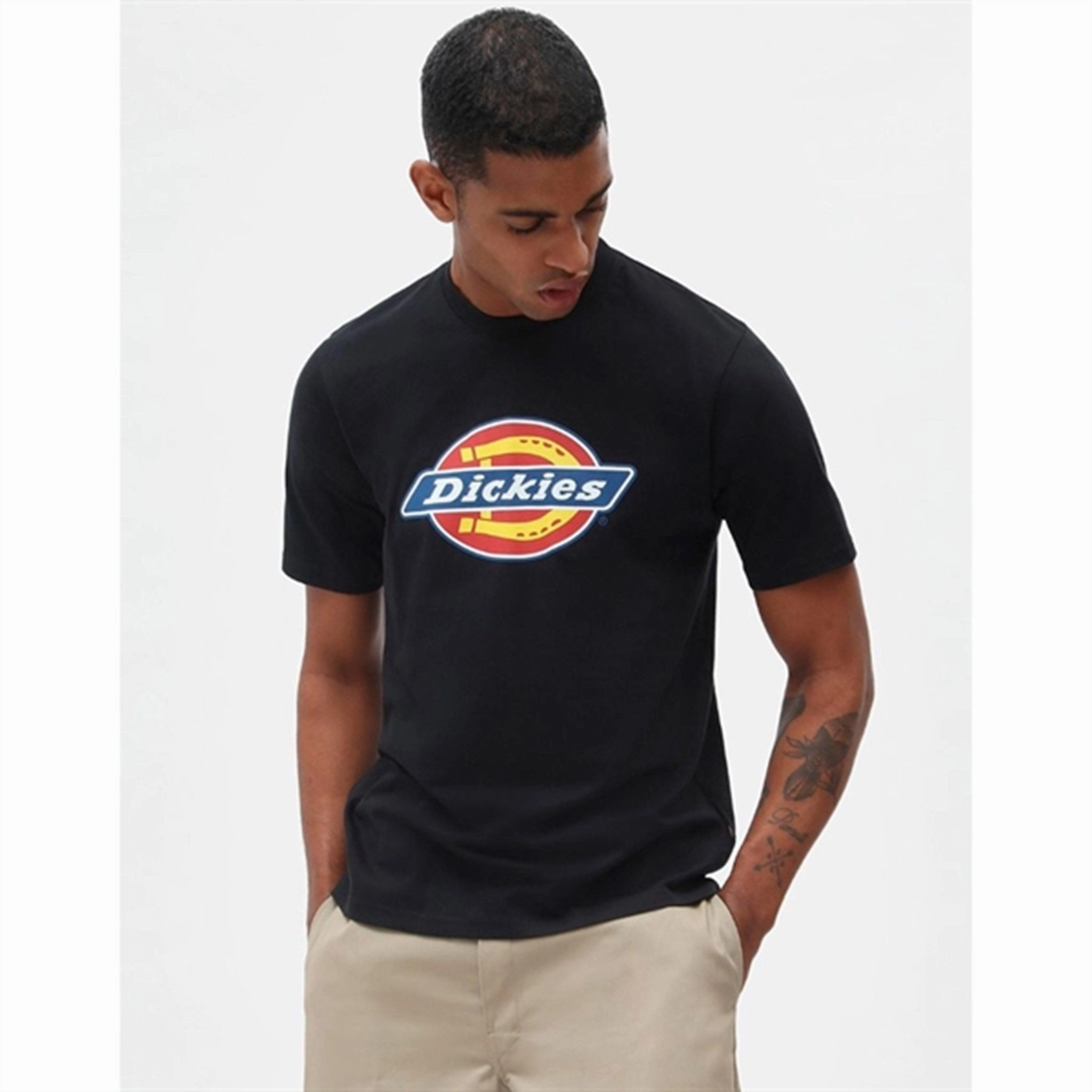 Dickies Icon Logo Tee W Black Self Fabric Tape