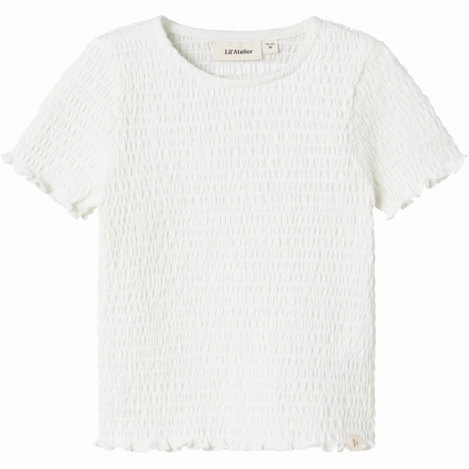 Indoor clothing UV Protection Fabric Lil'Atelier Coconut Milk Nmfjacoba Ss Short Slim Top Lil