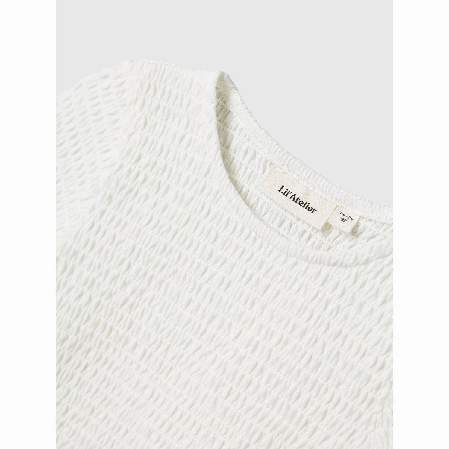 Lil'Atelier Coconut Milk Nmfjacoba Ss Short Slim Top Lil Playful Prints Holiday Style Trend