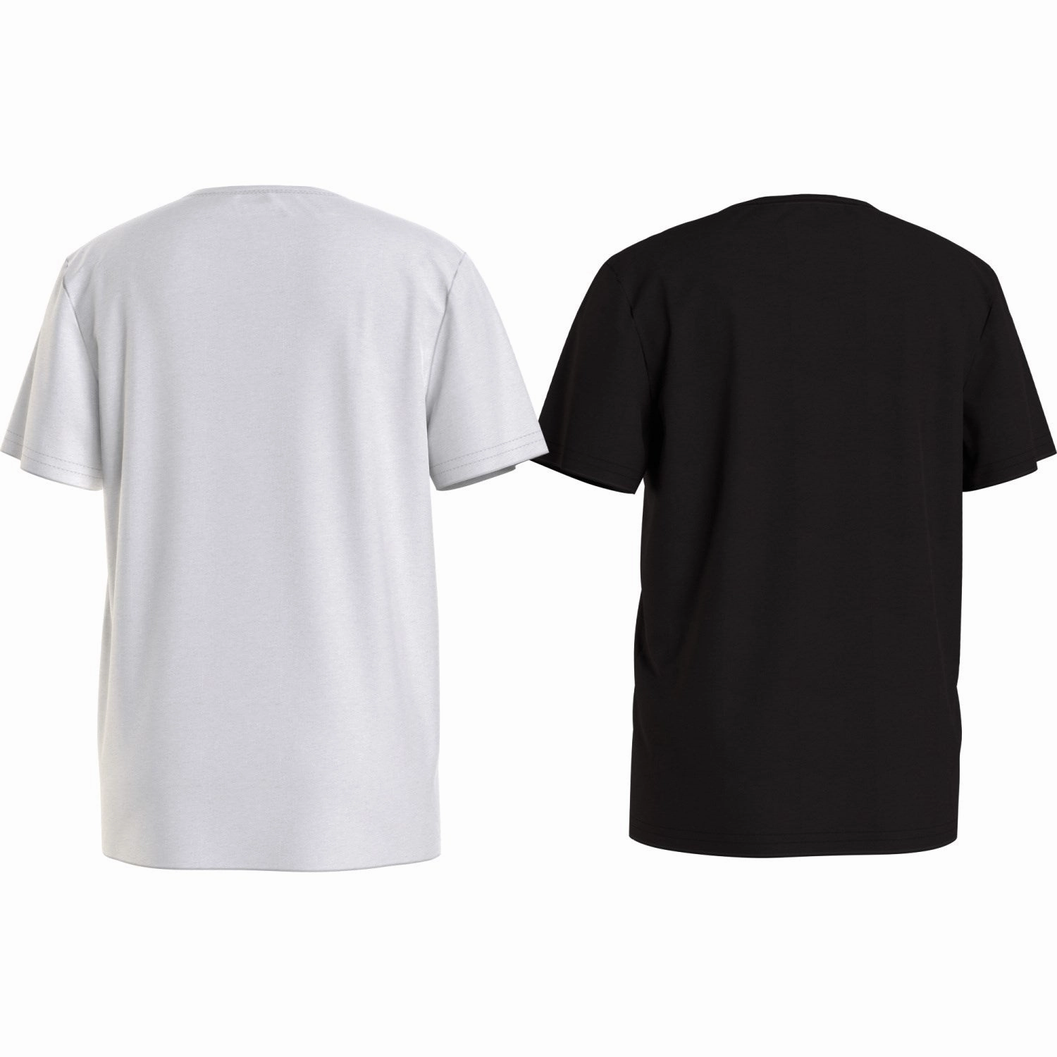 Calvin Klein White / Black 2-Pack MonAndram Tee Ss Non Restrictive Cut