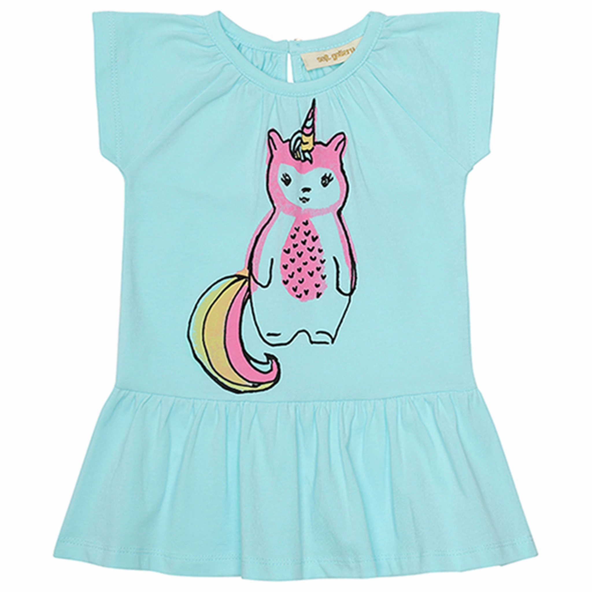 retro-style Modern Layers Soft Gallery Baby Unicat Blue Tint Lexie Dress