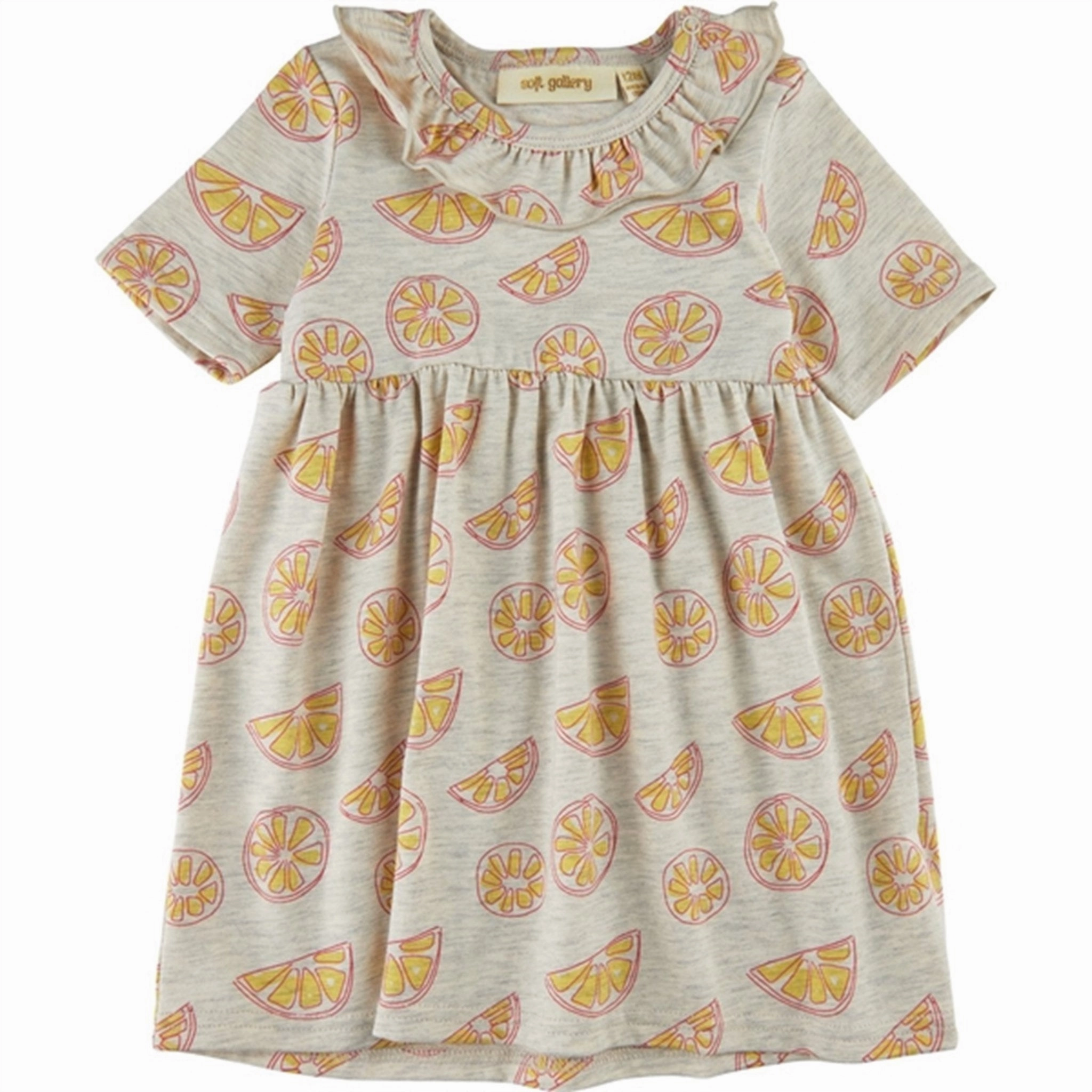 Feminine Style Trendy Tailoring Soft Gallery Light Grey Melange Oranges Jenni Dress