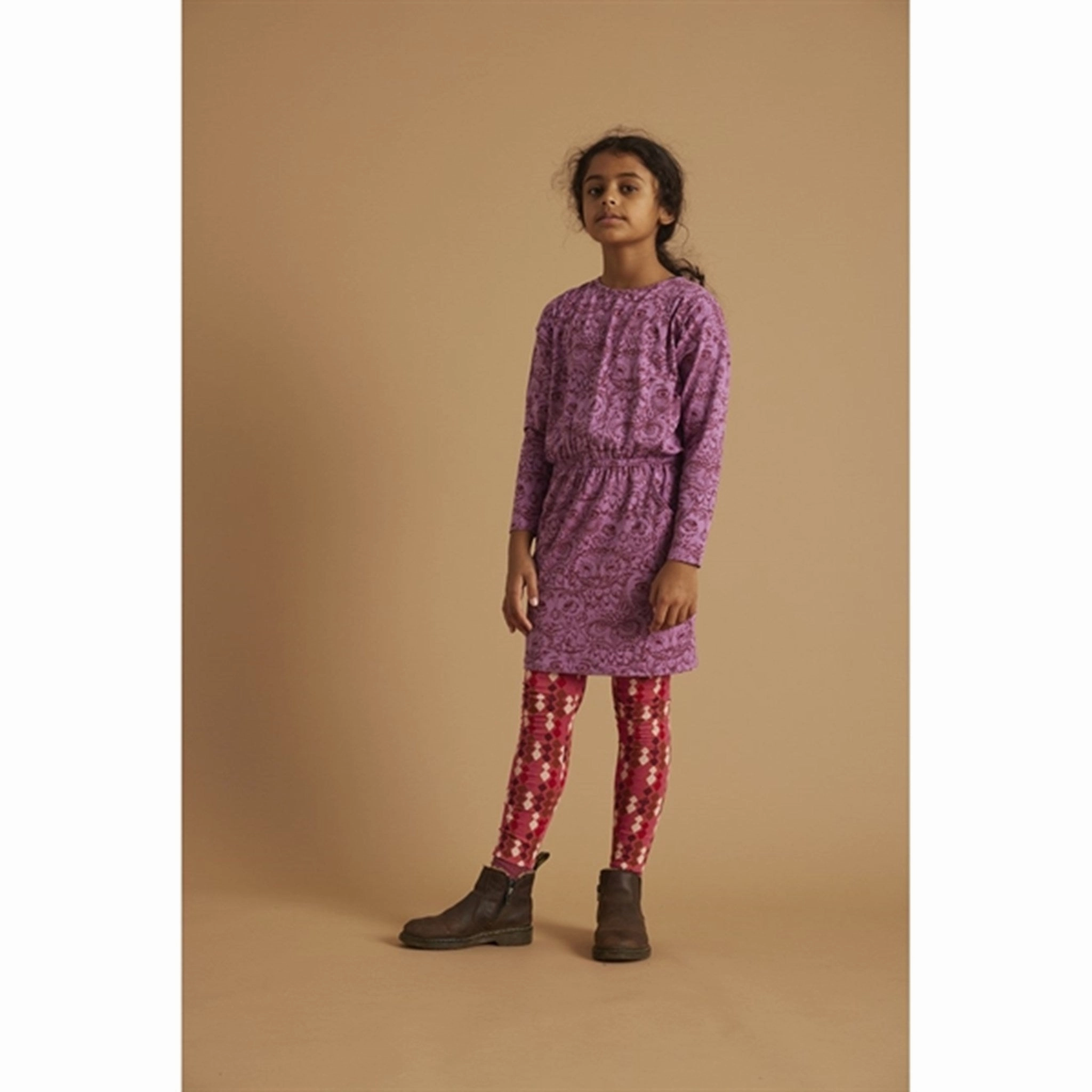 Lace-Edge Soft Gallery Mulberry Vigdis Owl Dress