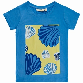 Short sleeved breeziness Soft Gallery Vista Blue Juna Shellscape T-shirt