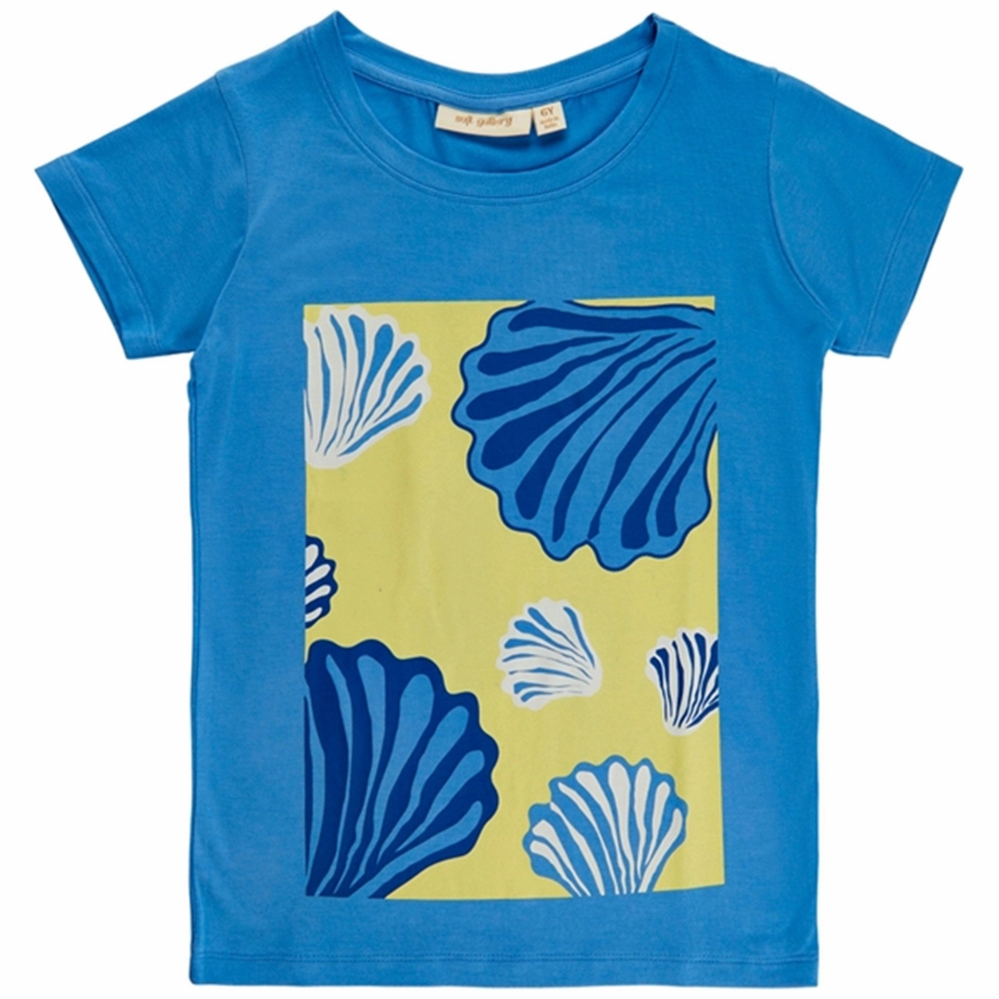 Soft Gallery Vista Blue Juna Shellscape T-shirt Perfectly Fit Urban Style Trend