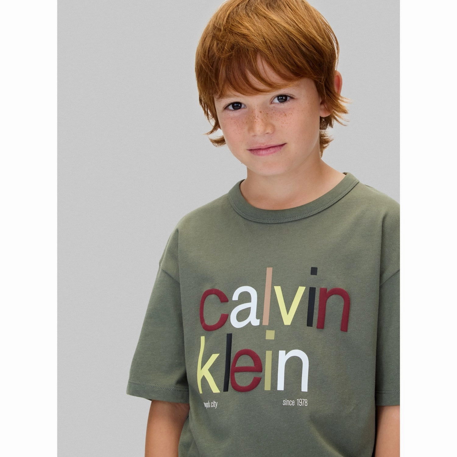 Chilly Comfort Wear Multi Purpose Wear Calvin Klein Thyme Color Logo Graphic Ss T-Shirt