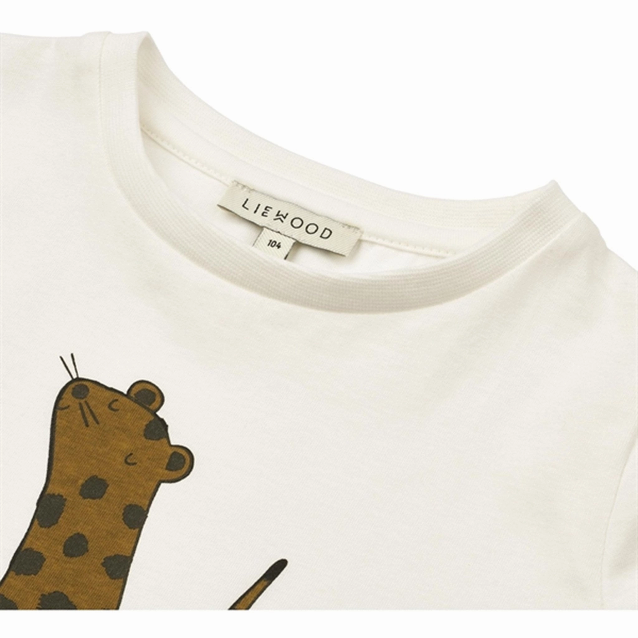 Quick Release Hem Liewood Leopard/Crisp White Apia Baby Placement T-shirt