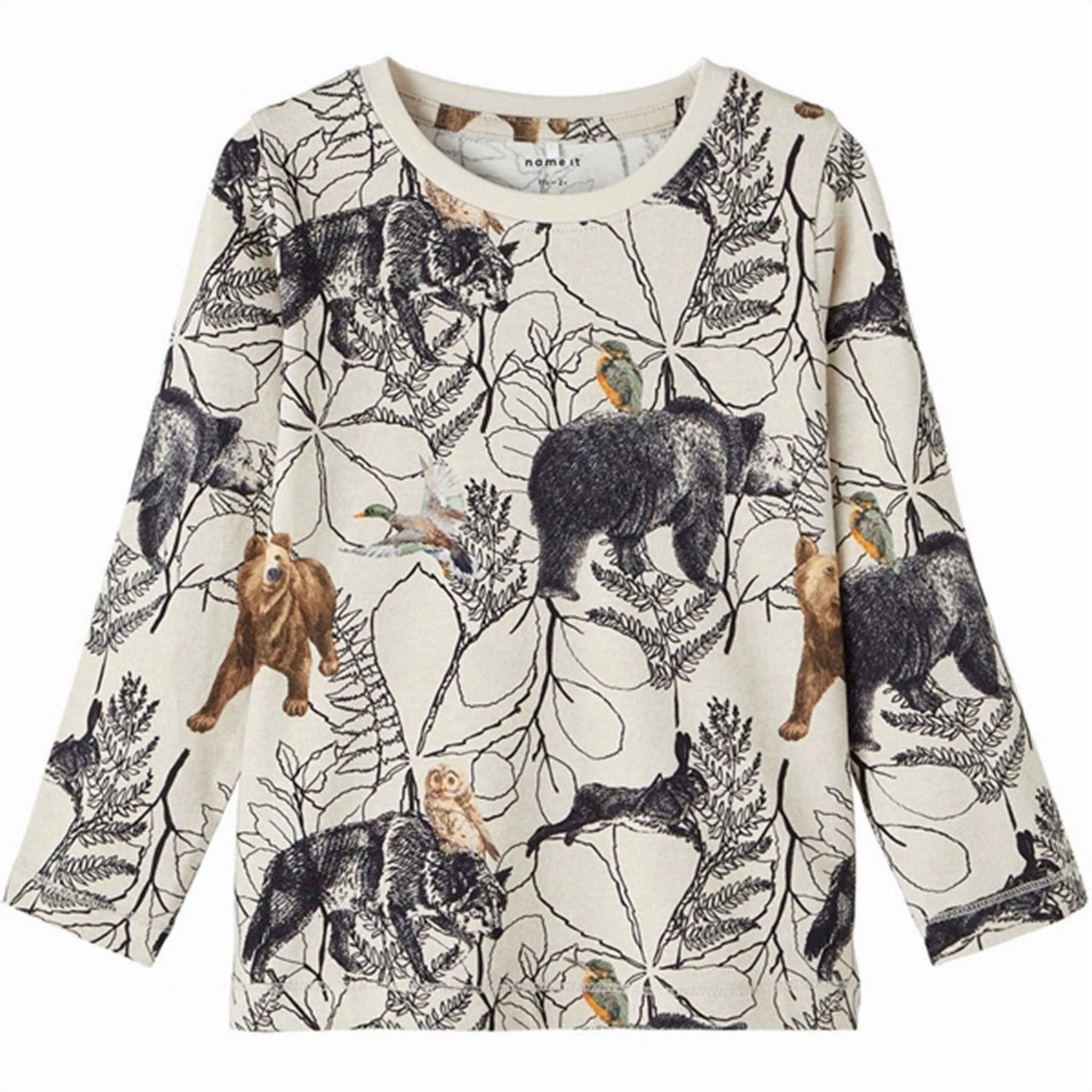 Name it Peyote Melange Okiver Blouse Double Needle Hemming Twill Weave