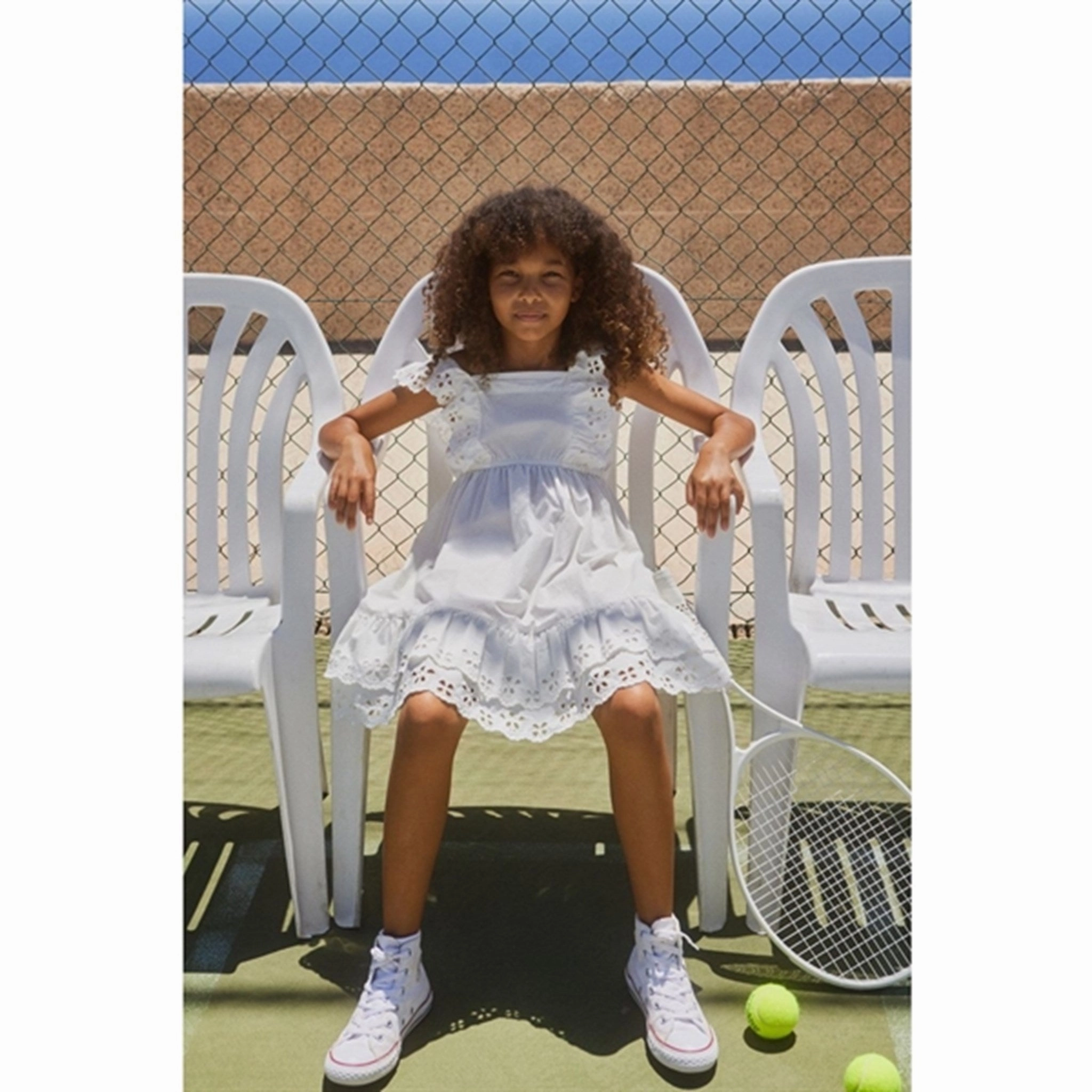 Molo White Ceelos Dress Bold colors