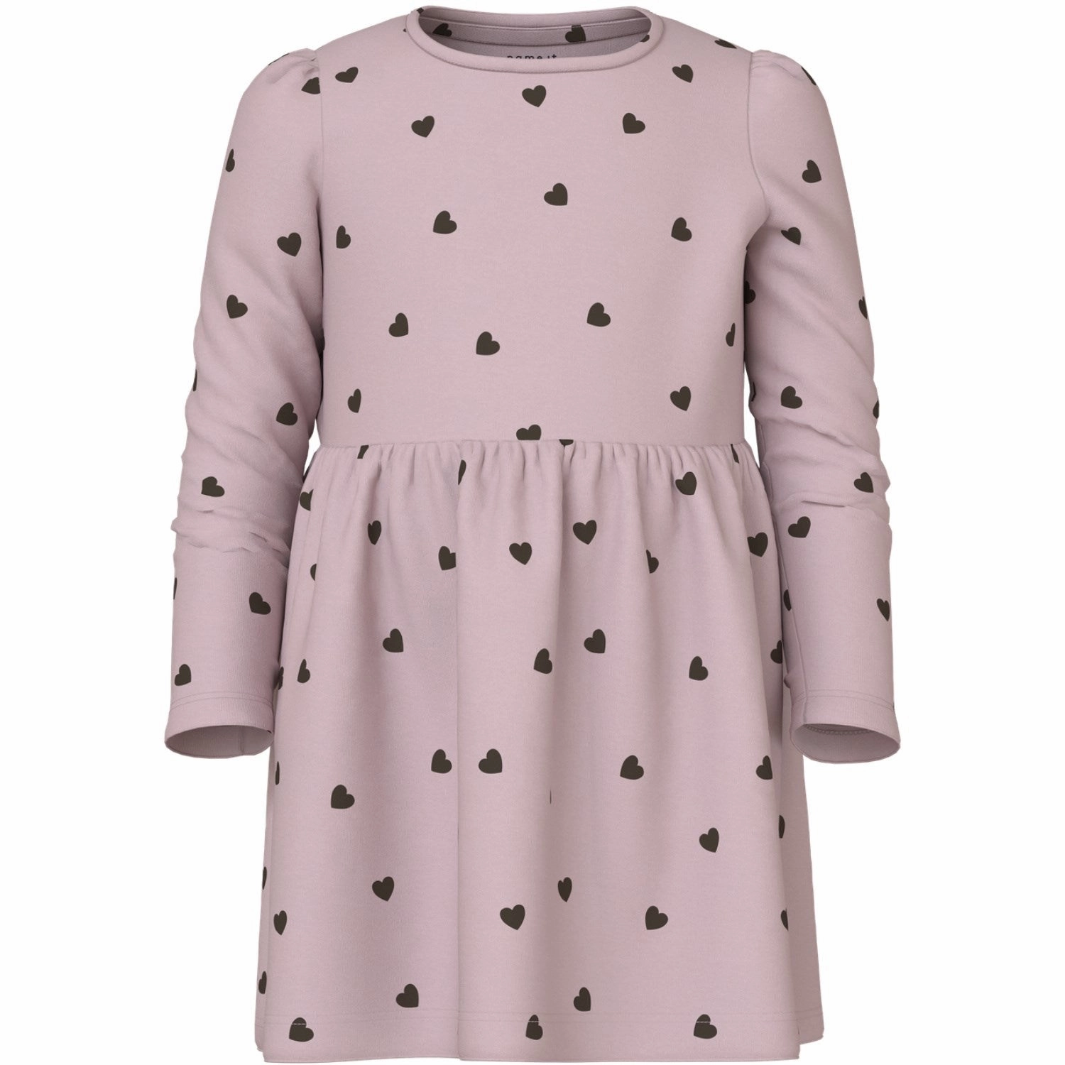 animal-print Comfortable and Flattering Name It Burnished Lilac Nmfkheart Ls Dress