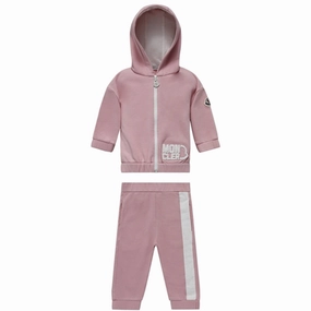 Moncler Sweatset Pink Mid-waisted FullZipClosure