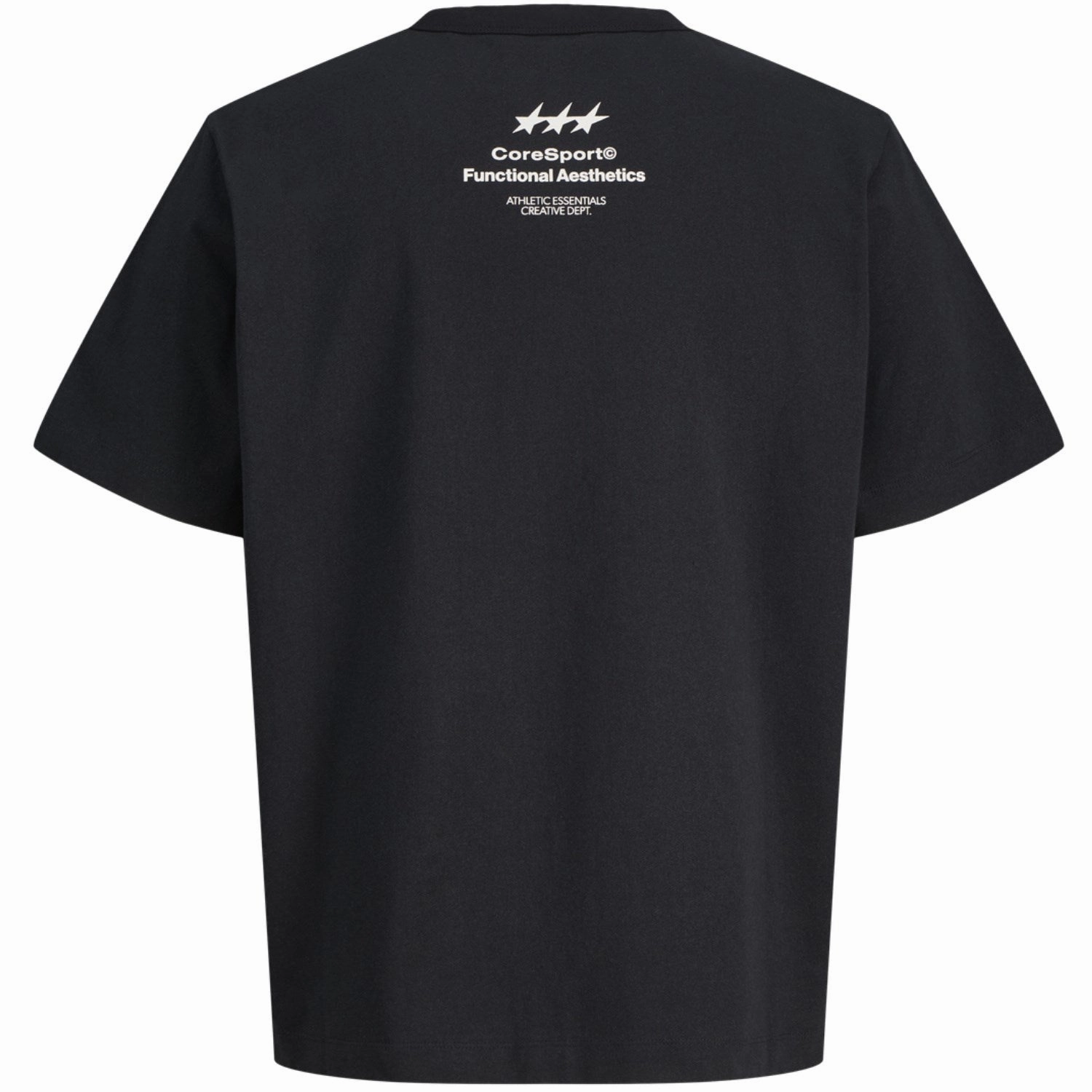 Jack & Jones Junior Black Jcosignal Graphic Tee Ss Crew Neck Jnr Pullover Sustainable Material Blend