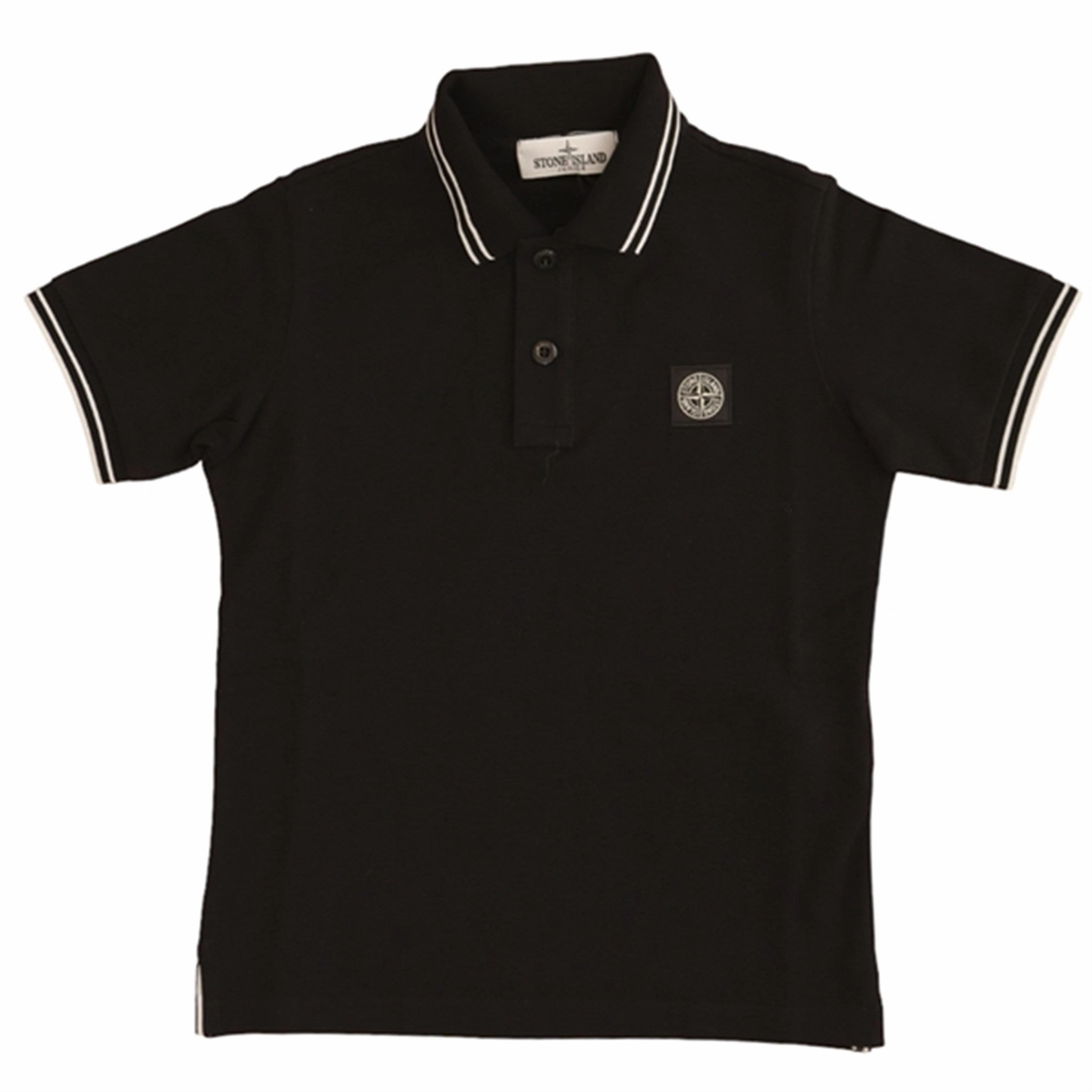 Reinforced Shoulders Weekend Outing Stone Island Junior Polo Shirt Black