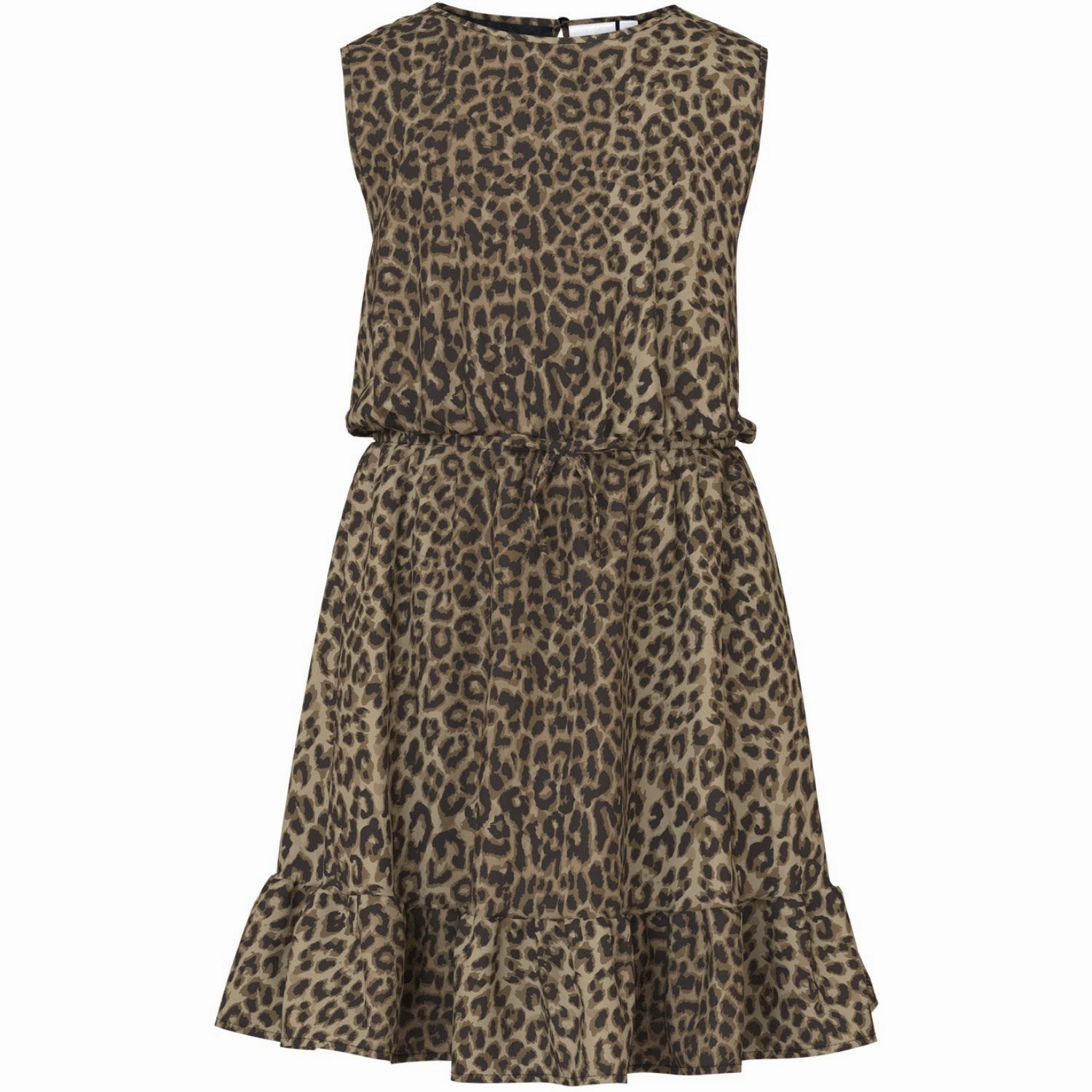 Wrinkle-Free-Finish Name It Black Leopard AOP Vinaya Spencer Dress