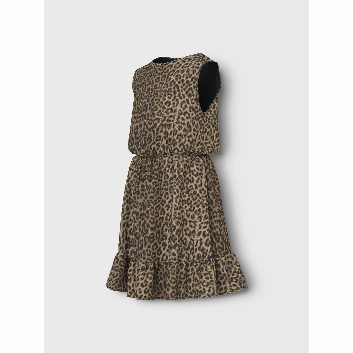 Name It Black Leopard AOP Vinaya Spencer Dress Softly Structured Smooth Shape