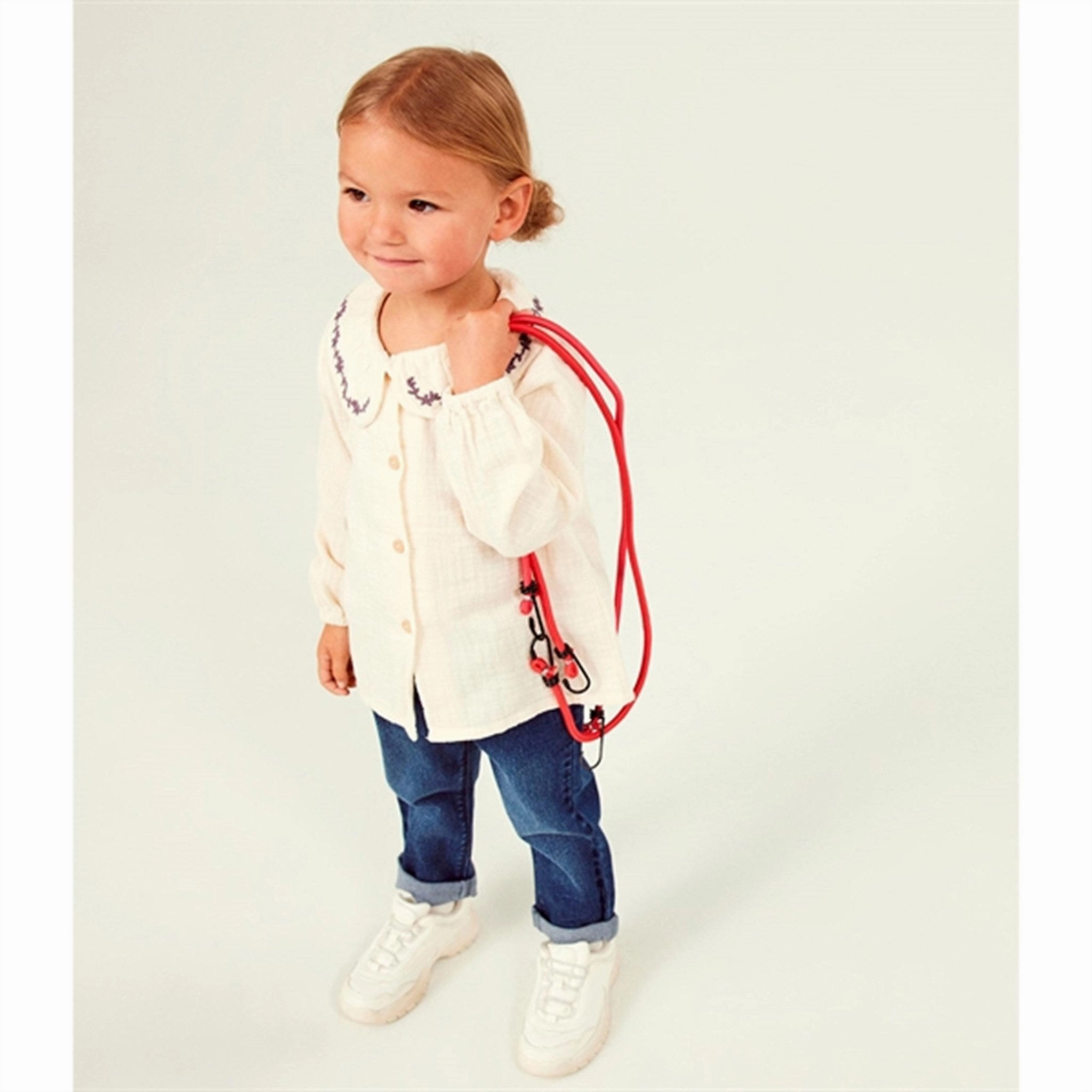 Name it Buttercream Lofine Shirt Abstract art tall size