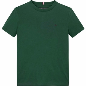Limited Edition Simple and Chic Tommy Hilfiger Ornamental Green Essential Cotton Reg Fit T-Shirt